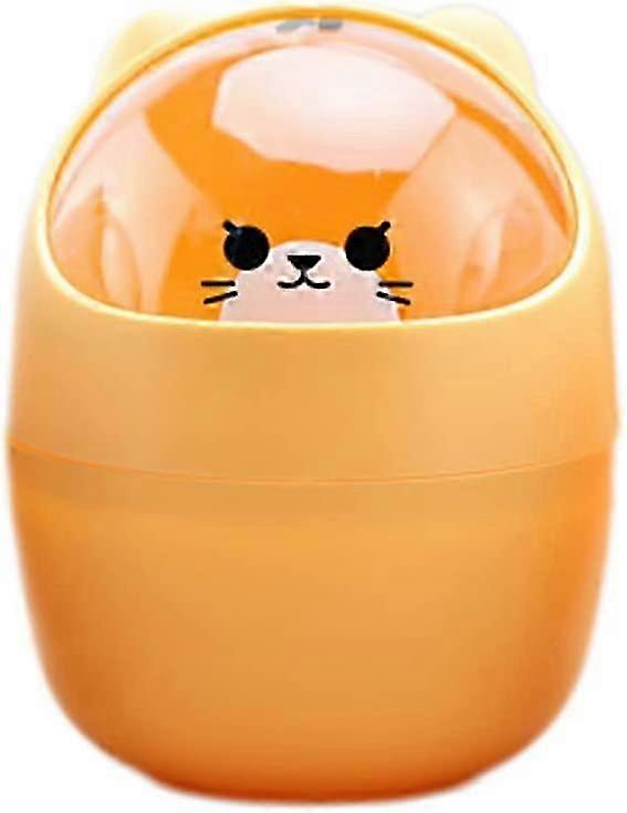 Yellow Desk Trash Bin