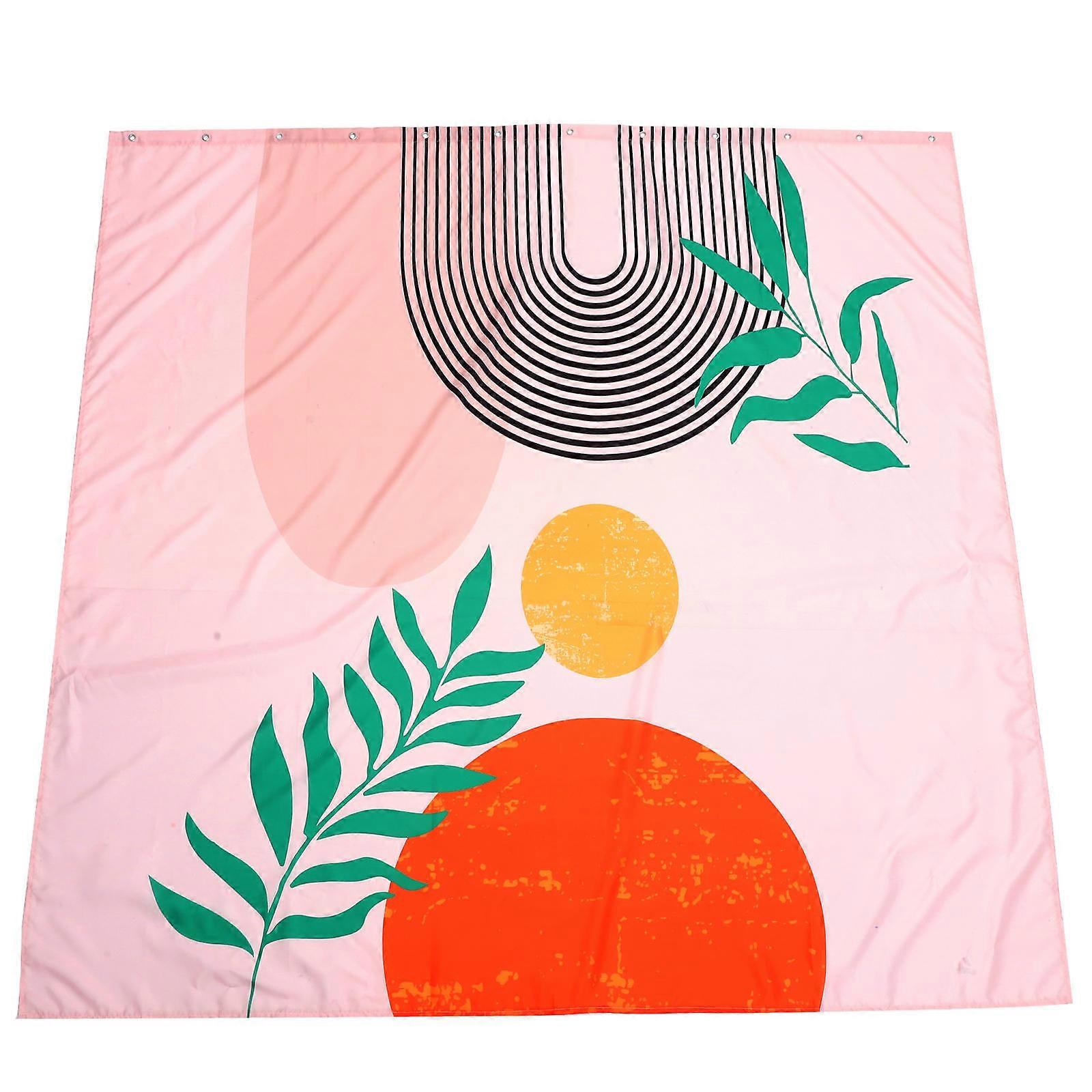 Print Shower Curtain Bohemia Style Polyester 70.74x70.74in Bathroom Decoration for Family 1Set