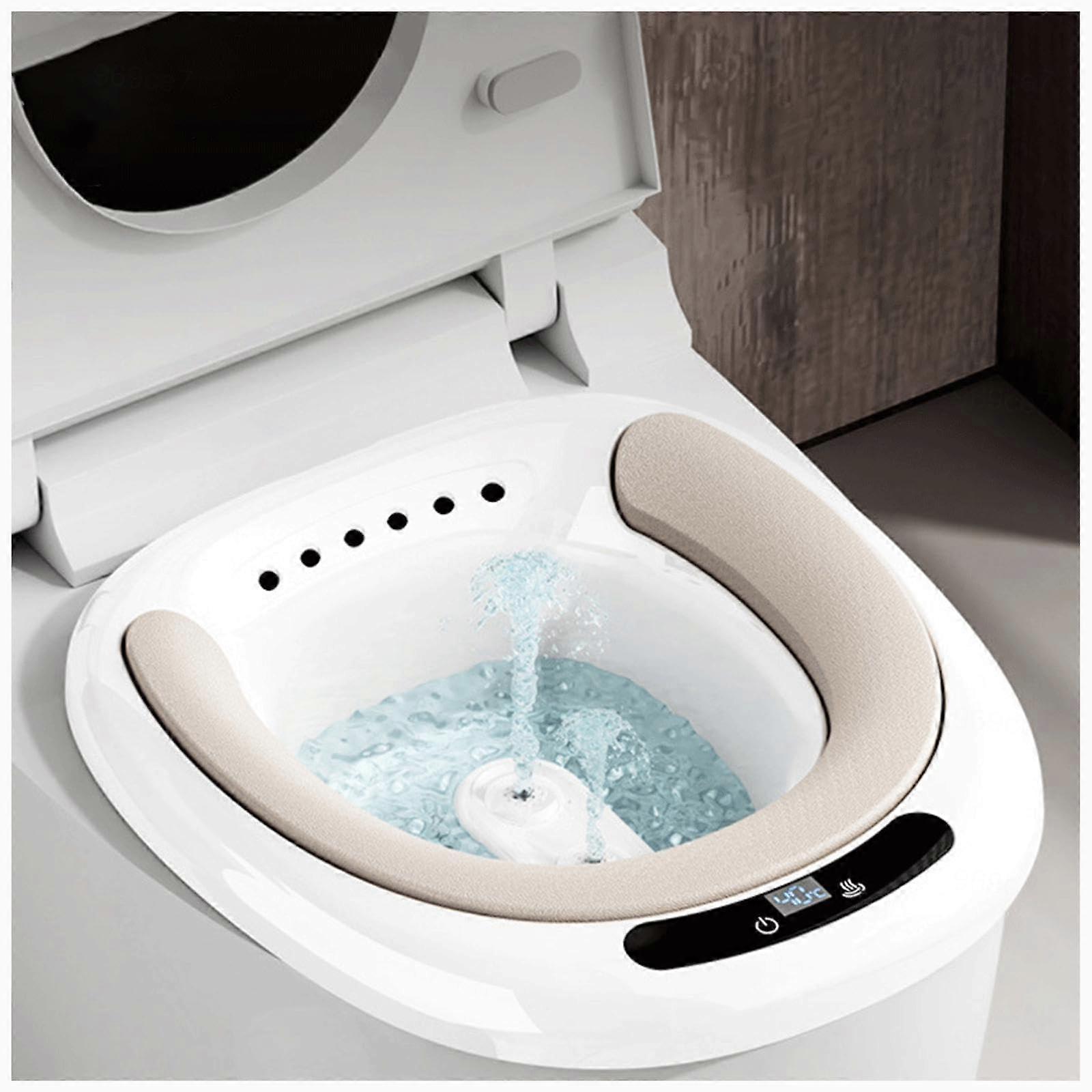 Portable Electric Seated Bath with Double Flush and Hanging Design, 3 Modes, Travel Bidet for Hemorrhoids and Perineal Care