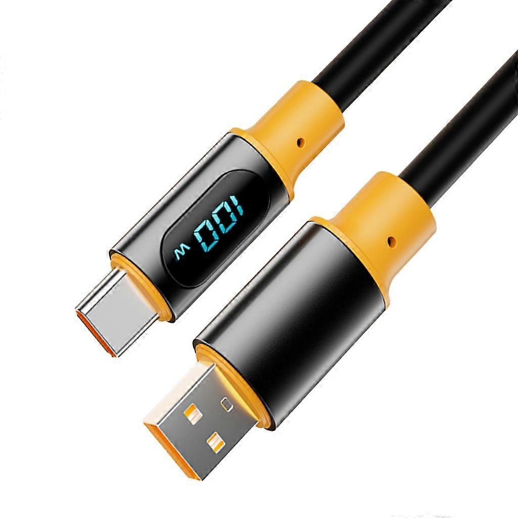 USB to Type C Charging Cable PD100W Data Wire with Real Time Digital Display