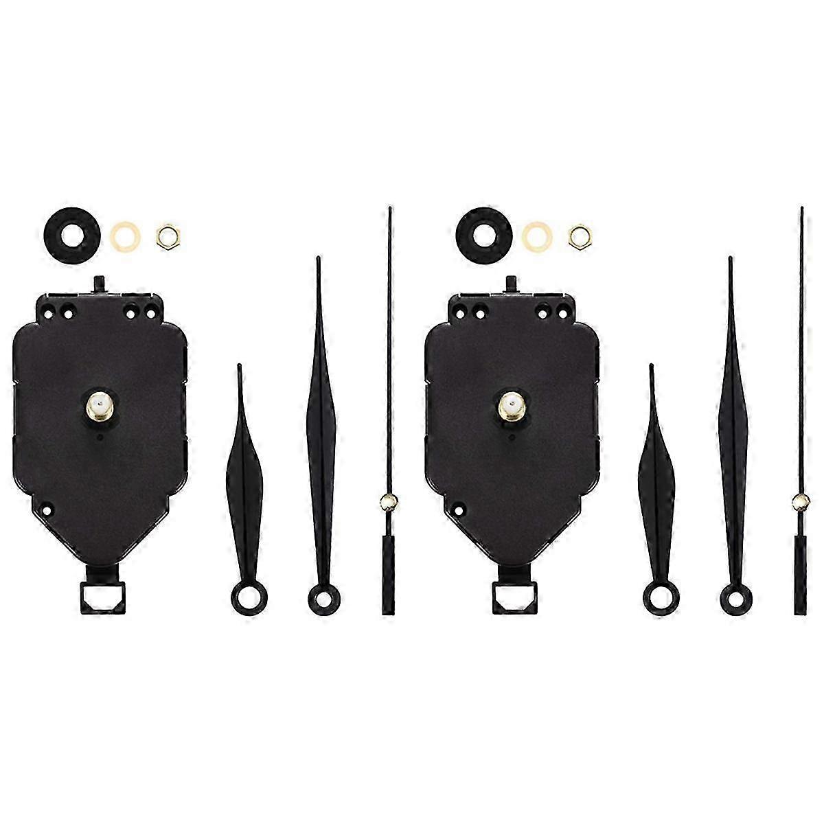 2 Set DIY Clock Movement Kit with Hands Quartz Clock Repair Replacement Parts