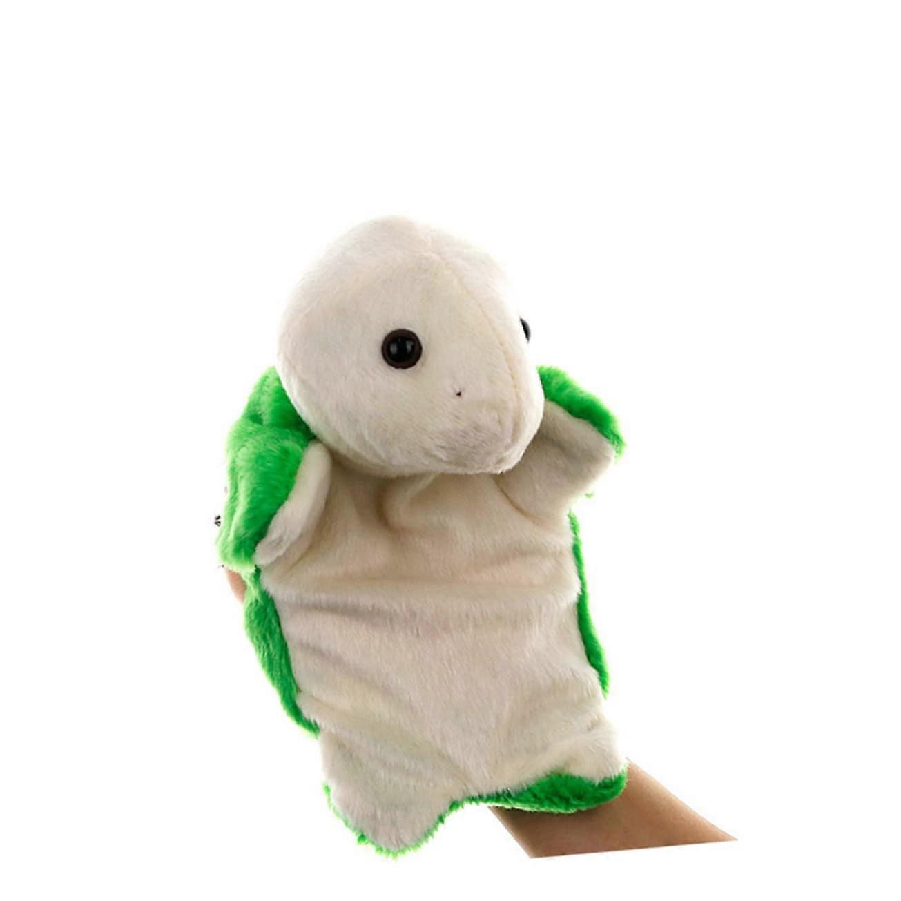 Turtle Puppet Plush Marionette for Storytelling Hand Puppet Green Toy for Kids