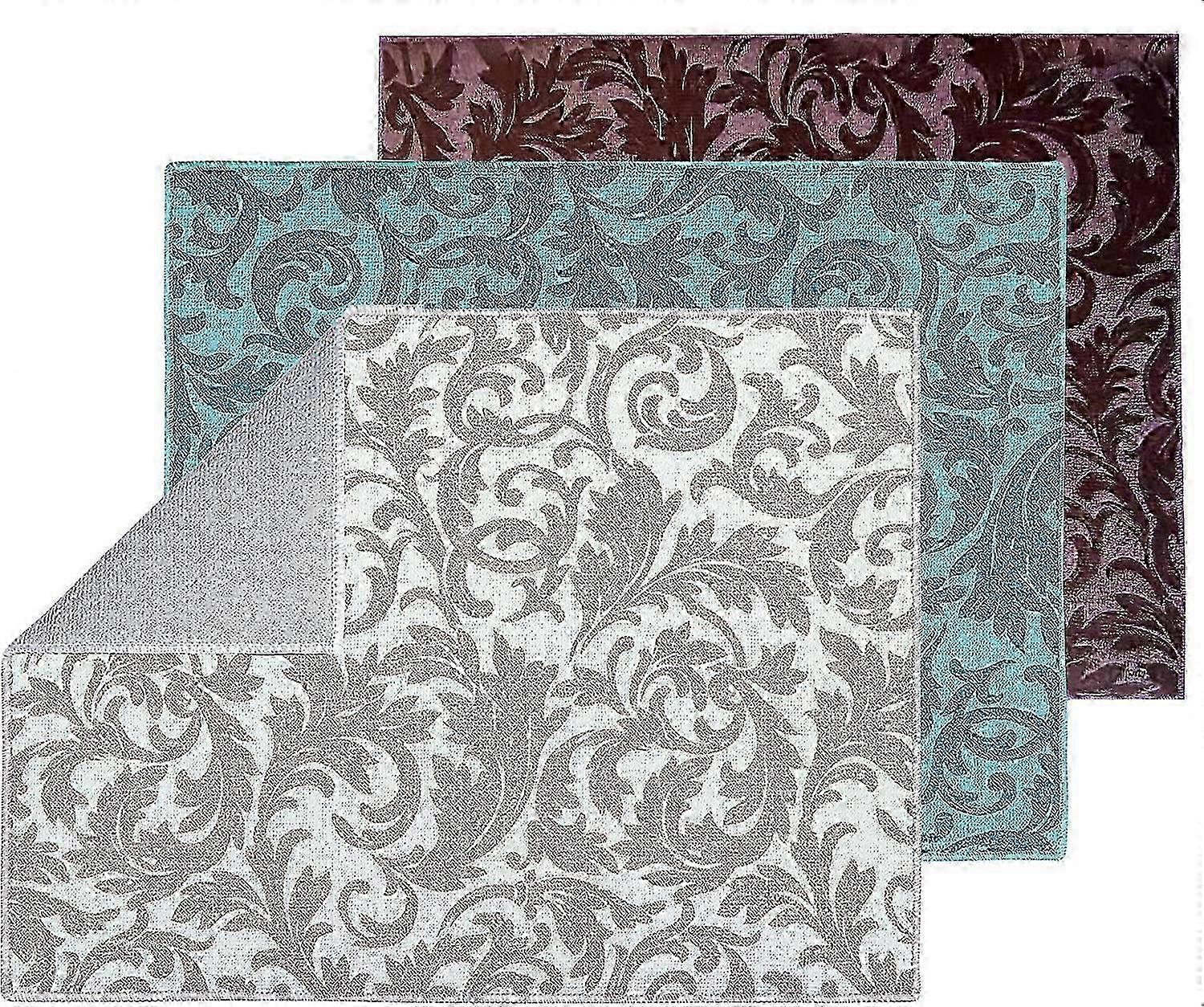 3 Pack Absorbent Reversible Microfiber Dish Drying Mats Machine Washable for Kitchen Counter Large 15x 20 XL