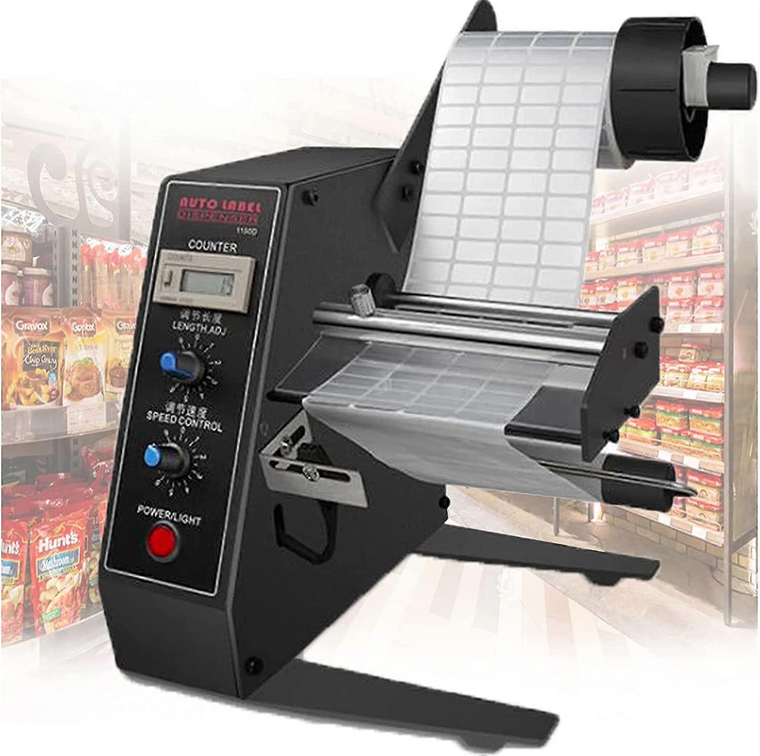 Automatic Label Dispenser with Counting Function for 4200mm Labels, Compact Stainless Steel Design