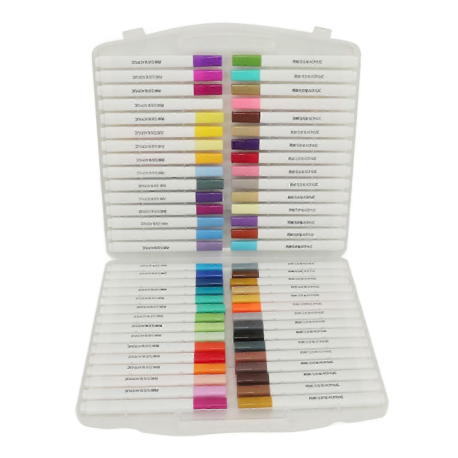 60 Colors Quick Dry Waterproof Acrylic Markers for Various Surfaces