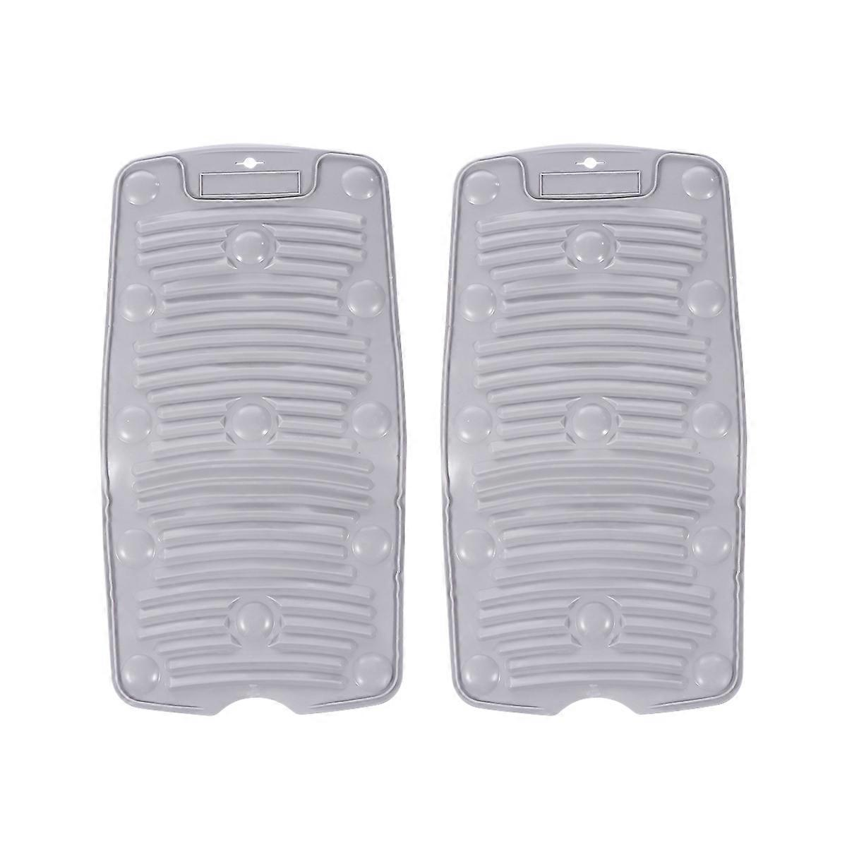 Wash Board For Hand Washing Cloths Grey Rectangular Ergonomic Design Fall-Proof 2Set