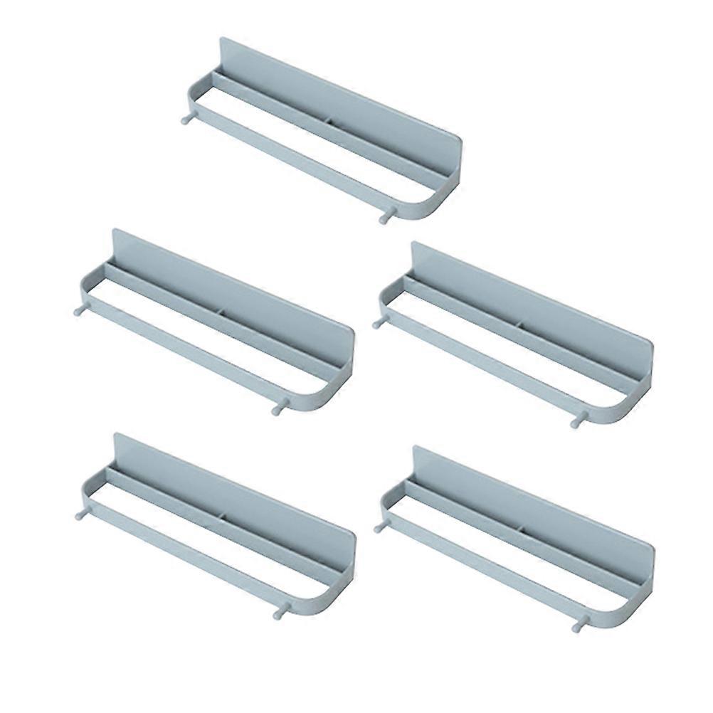 Over The Toilet Storage Shelf Multi-functional Shoe Storage Furniture Surface Grey 22.7x7x7cm Self-adhesive Installation 5Pack