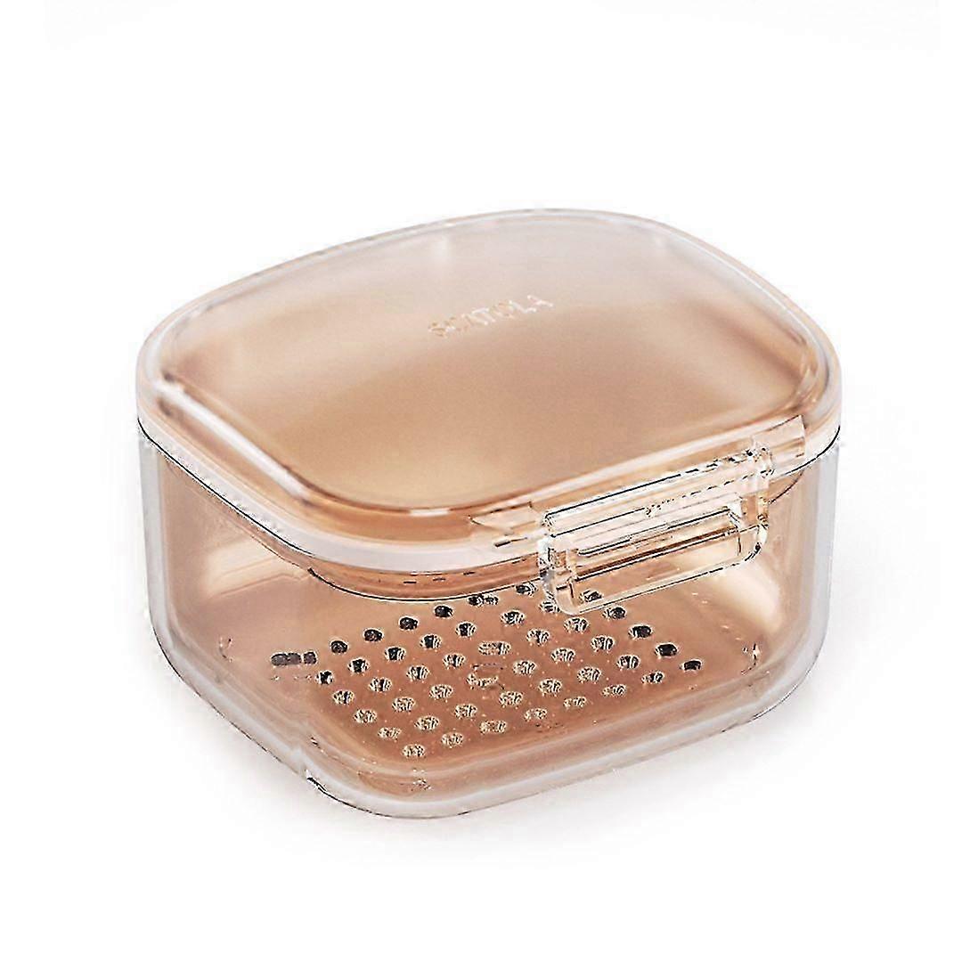 Denture Bath Case Cup Box Holder Storage Soak Container with Strainer, False Teeth Storage Box Holder