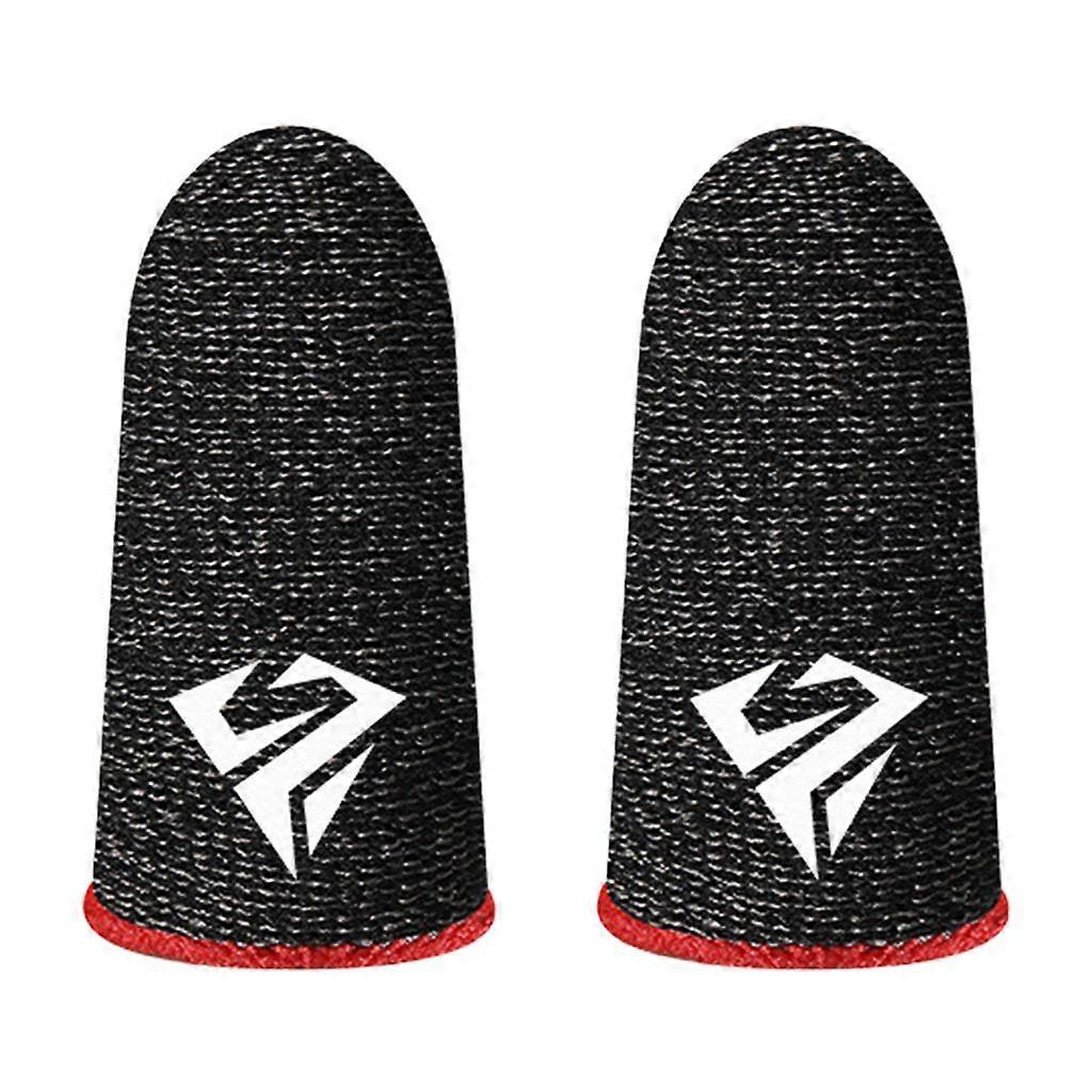 1 pair of finger sleeves non-slip breathable anti-sweat touch screen game thumb sleeves professionals red