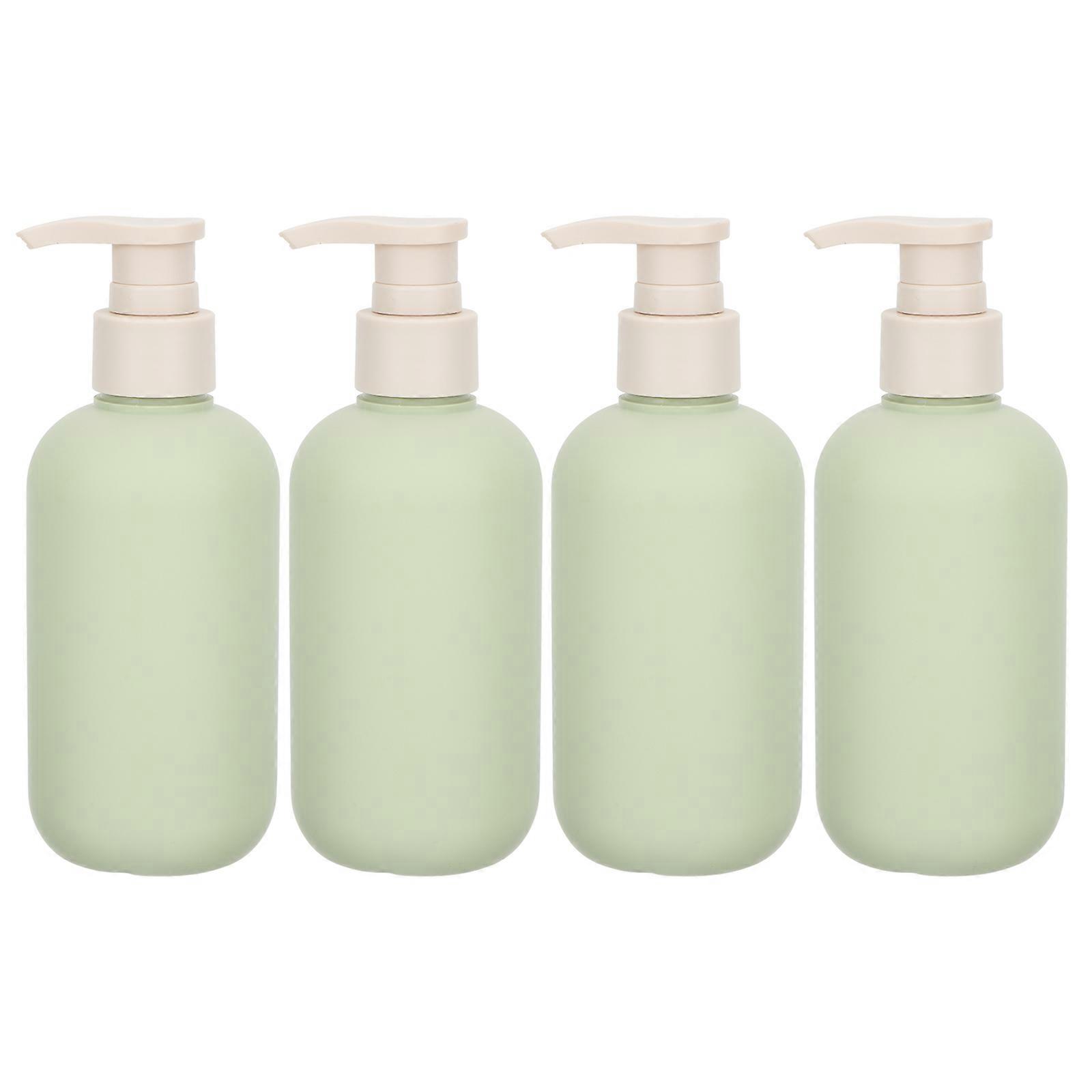 4PCS Refillable Lotion Bottles, Durable Shoulder Shampoo & Conditioner Dispensers for Body Wash & Hand Soap, Home Bathroom Use