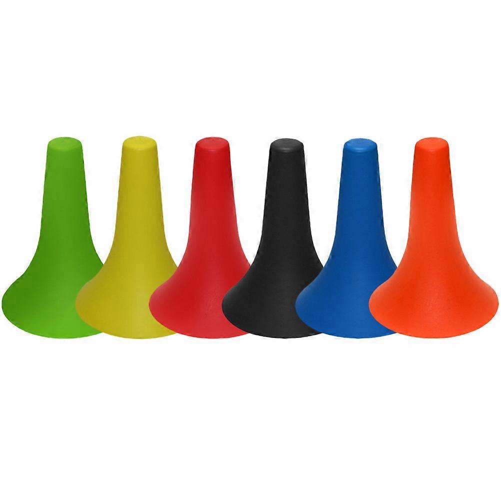 Athletic Cones Soccer Buckets Football Training Equipment Yellow Obstacle Marker 6Pcs