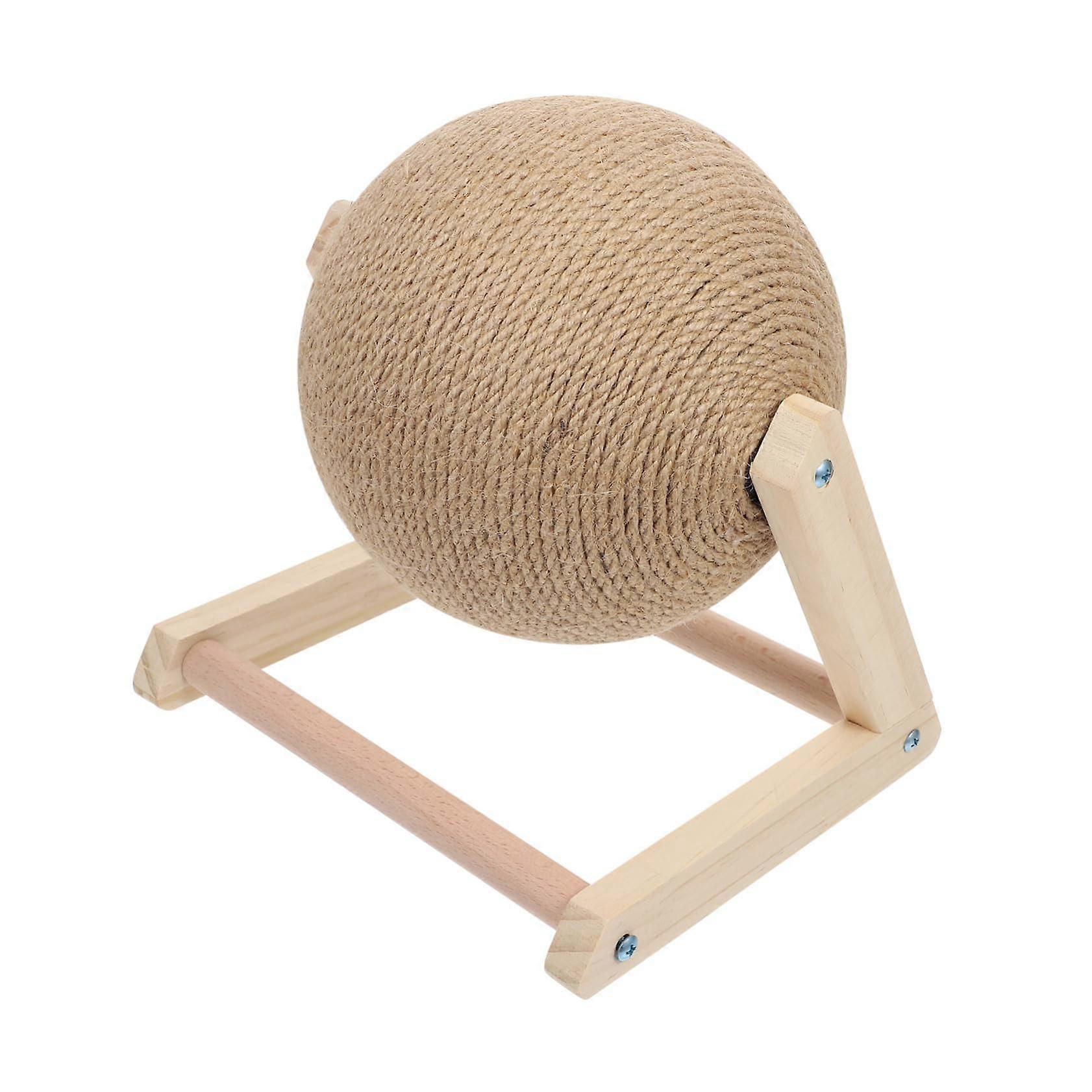 Cat Toy Scratching Ball for Kittens Interactive Indoor Pet Toy Medium Khaki for Claw Care and Activity