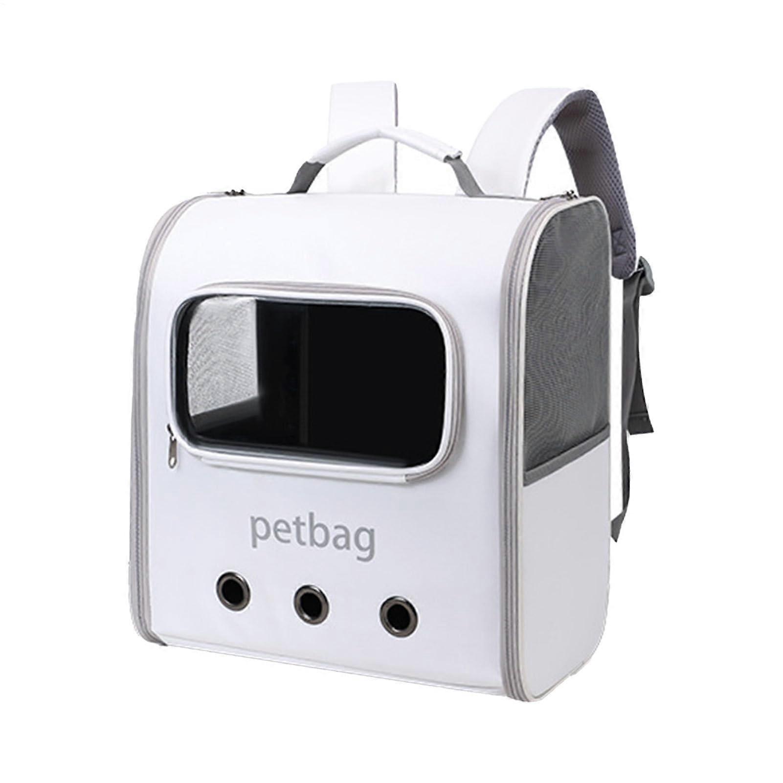 Expandable cat backpack, breathable pet carrier for small dogs, large capacity