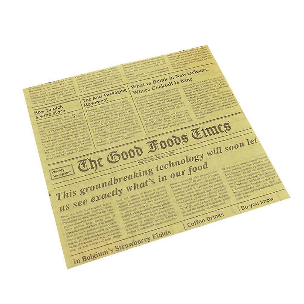 Bakery Paper Sheets Baking Parchment Grease-Proof Paper Food Packaging Home 25x25cm Yellow 50Pcs