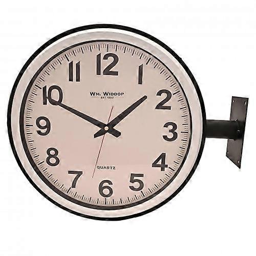 Wm Widdop doppelseitige Bahnhofs-Wanduhr, 42 cm