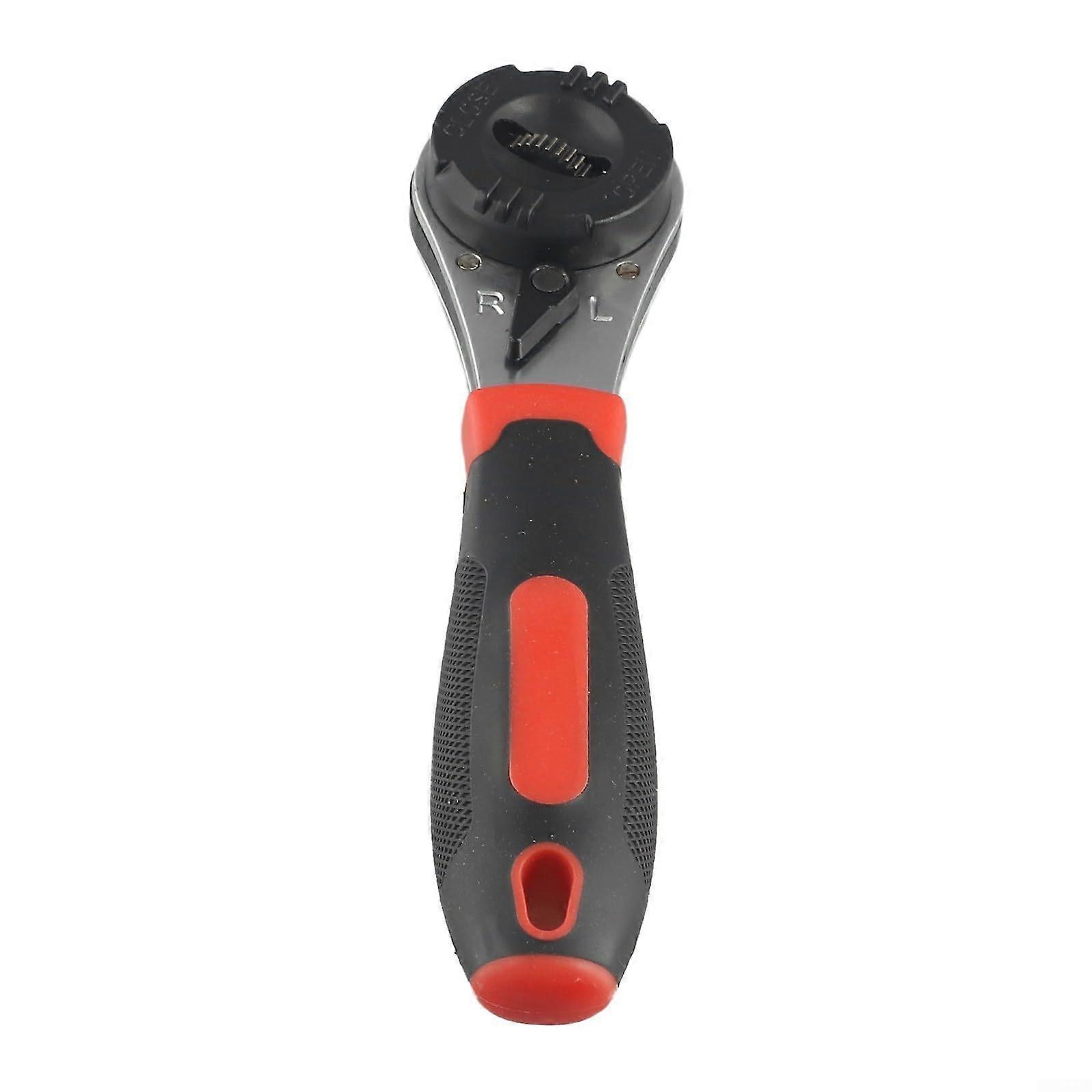 Ergonomic ratchet wrench, 6–22 mm, adjustable quickrelease tool for car , metric and inch bolts, gears, chrome finish.