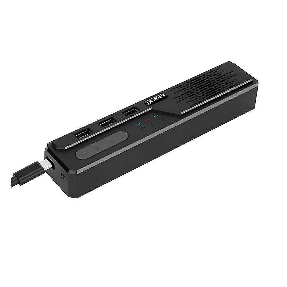 PC USB HUB with Bluetooth Speaker Multifunctional Desktop Speaker HUB