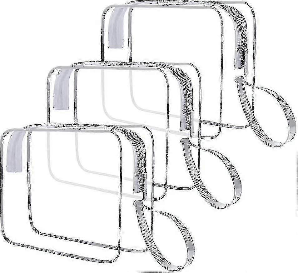 TSA Approved Clear Travel Toiletry Bag - Transparent Cosmetic Bag with Zipper for Liquids & Essentials - Convenient Organizer