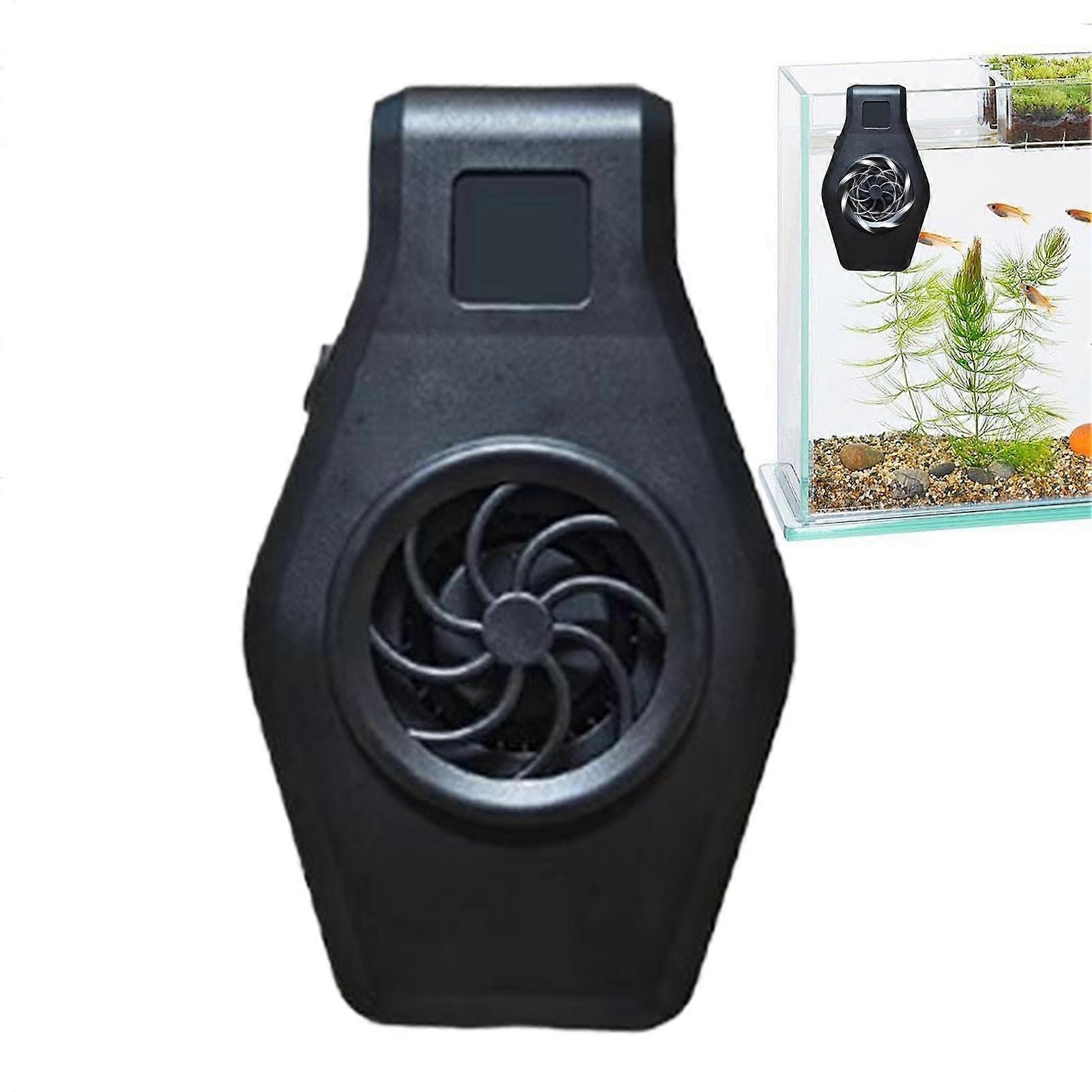 Aquarium Cooling Fan Quiet Compact 2 Speed for Fish Tank, Home, Workplace Black