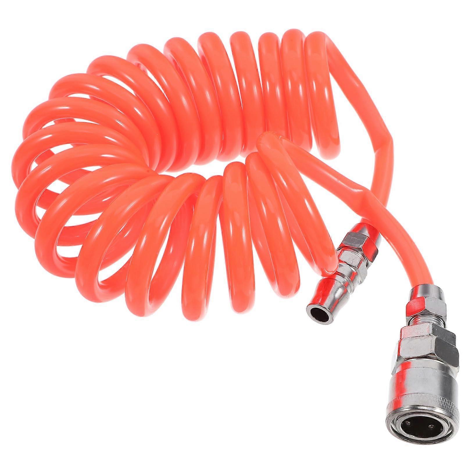 Air compressor hose spiral hose Flexible pressure pipe for air pumps Elastic pneumatic tool with connections for industrial applications
