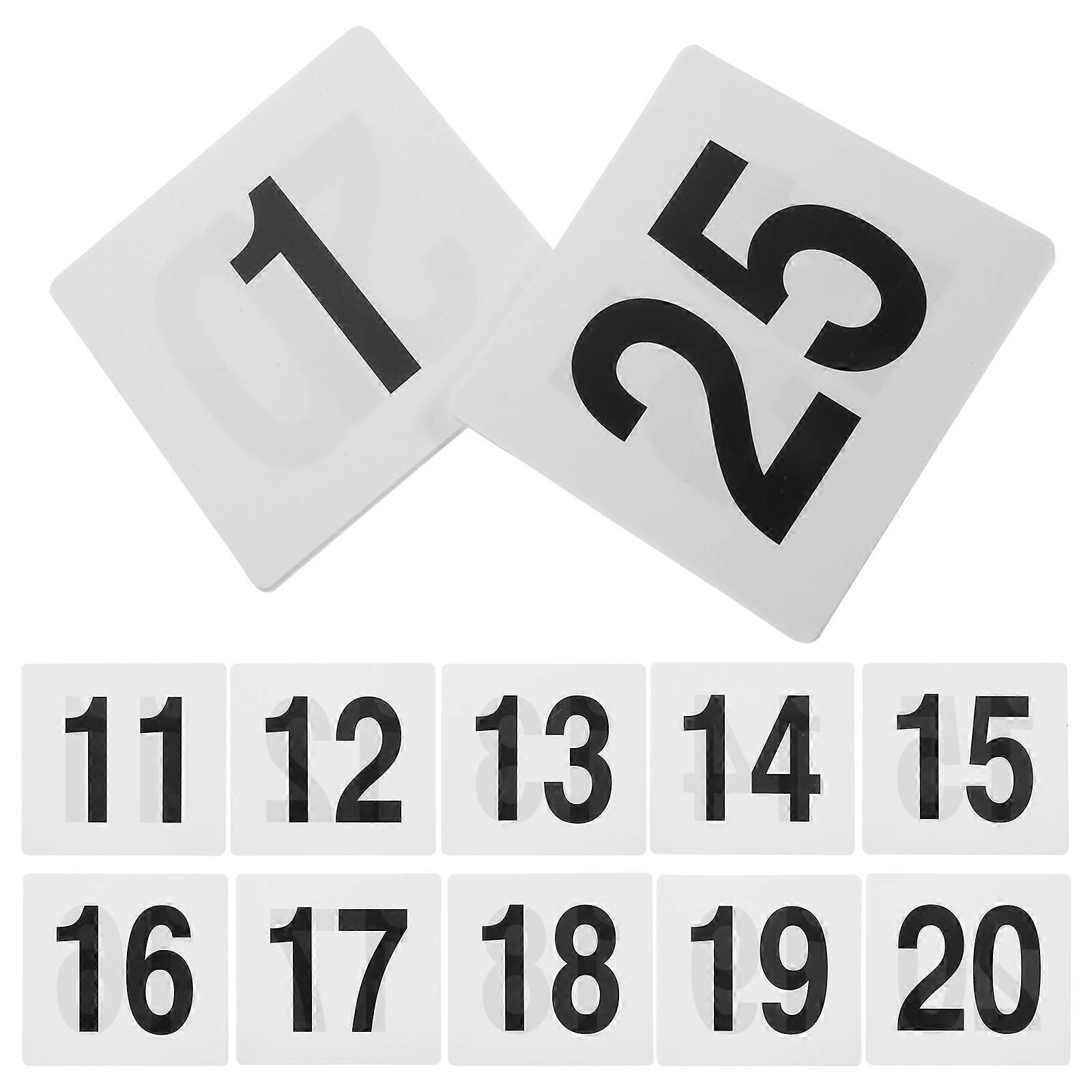 25pcs Reusable Party Seating Number Signs Practical Tabletop Cards for Wedding Events 1 to 25