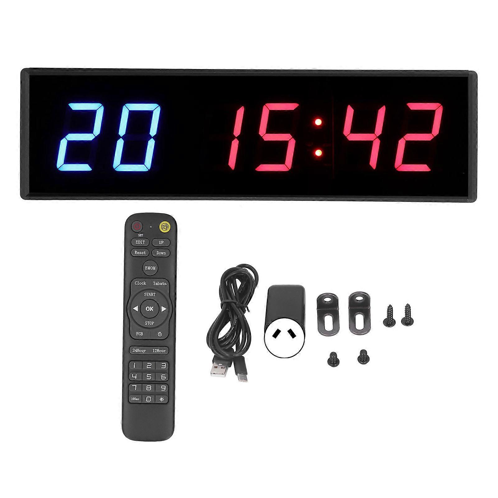 2.3in 6 Digit LED Timer with Remote Control Digital Timing Countdown Interval Timer AC 110‑240V AU Plug