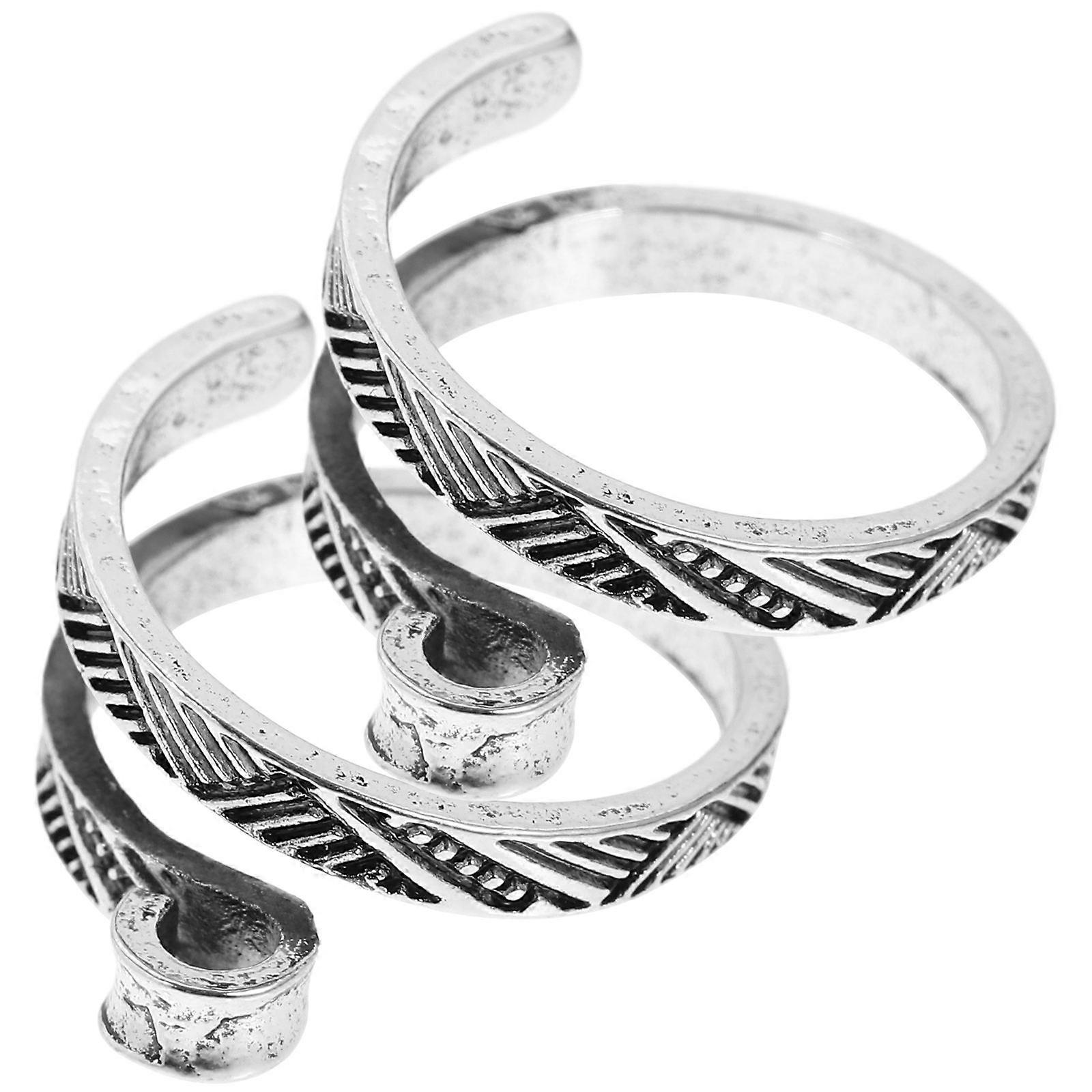 Yarn Guide Finger Ring Crochet Knitting Loop Protect Fingers Handmade Craft Projects 2.7X2Cm Copper 2Pack