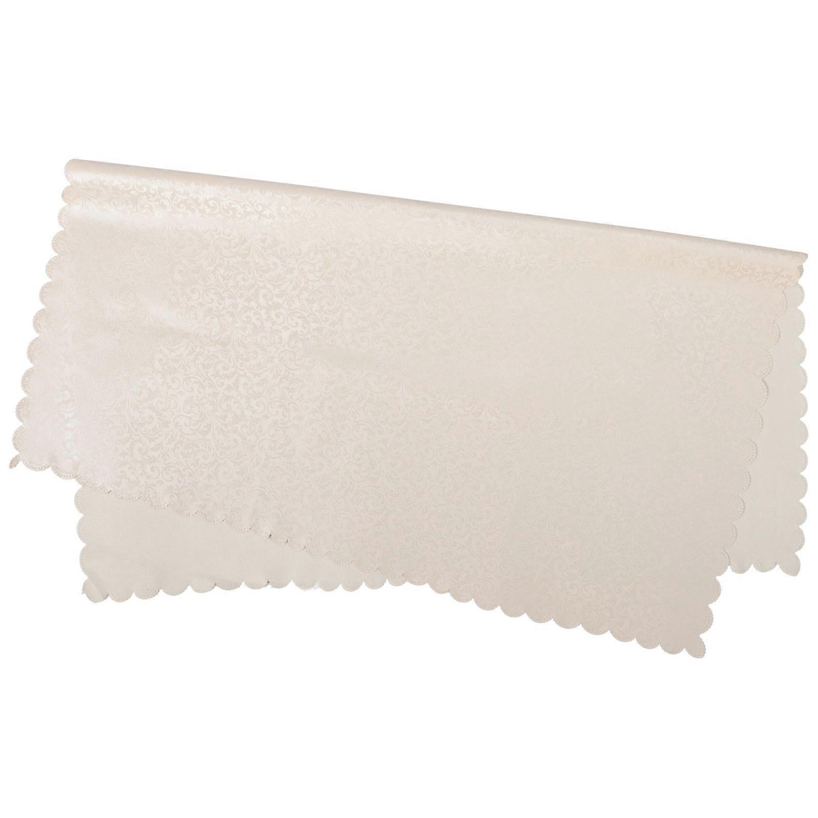 Waterproof PVC Table Cover with Fine Workmanship for Home Use Khaki Color 54x90 Inches