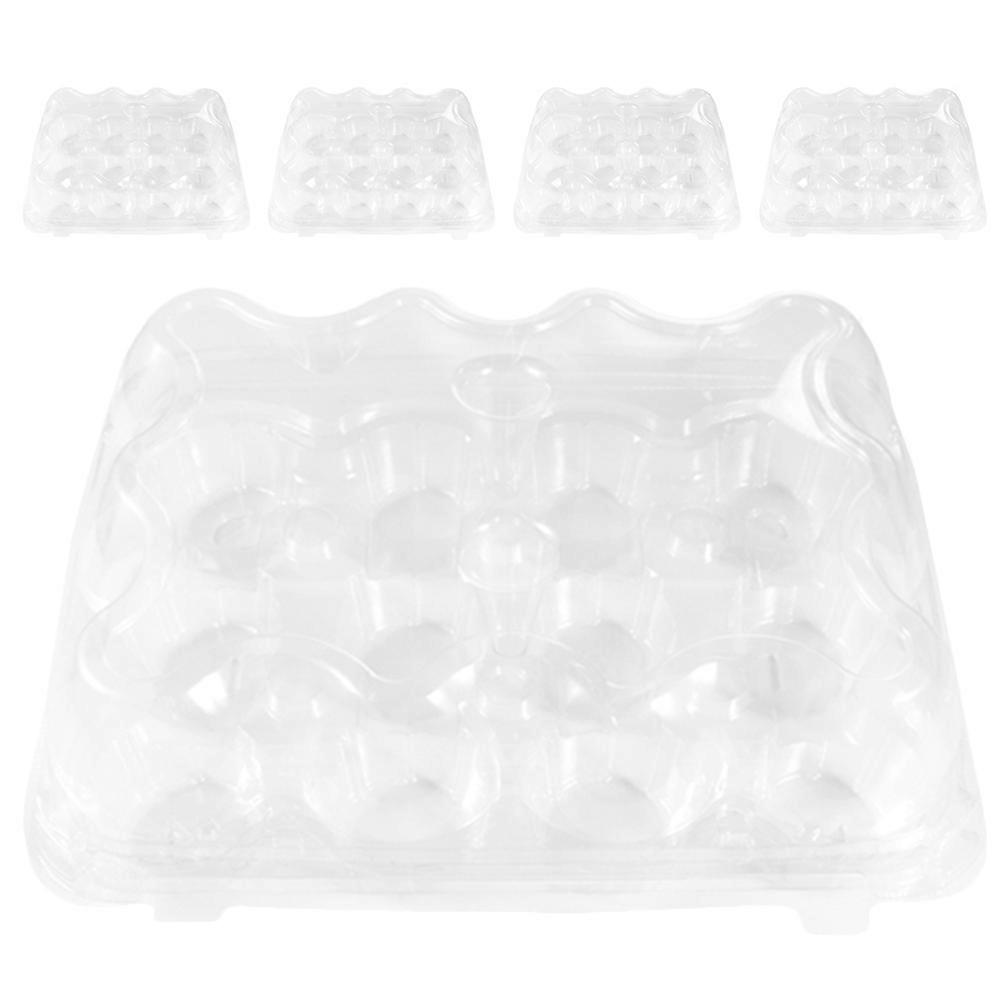 Cupcake Carrier Multi-Grid Muffin Box for Storage 5Pcs Transparent Pet