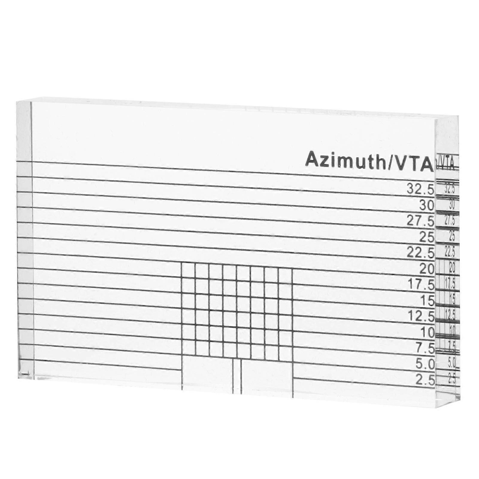 Azimuth Protractor Turntable Accessories Vinyl Record Measurement Transparent Acrylic 7.5x4.5cm 1Set