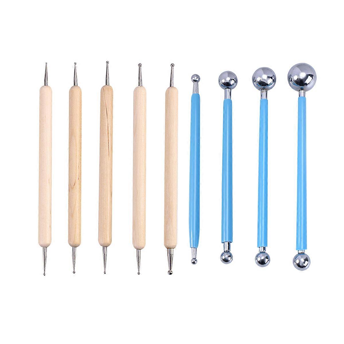 Blue DoubleEnded Stylus Tools for Painting with Small Size and Rounded Tips 10pcs Set
