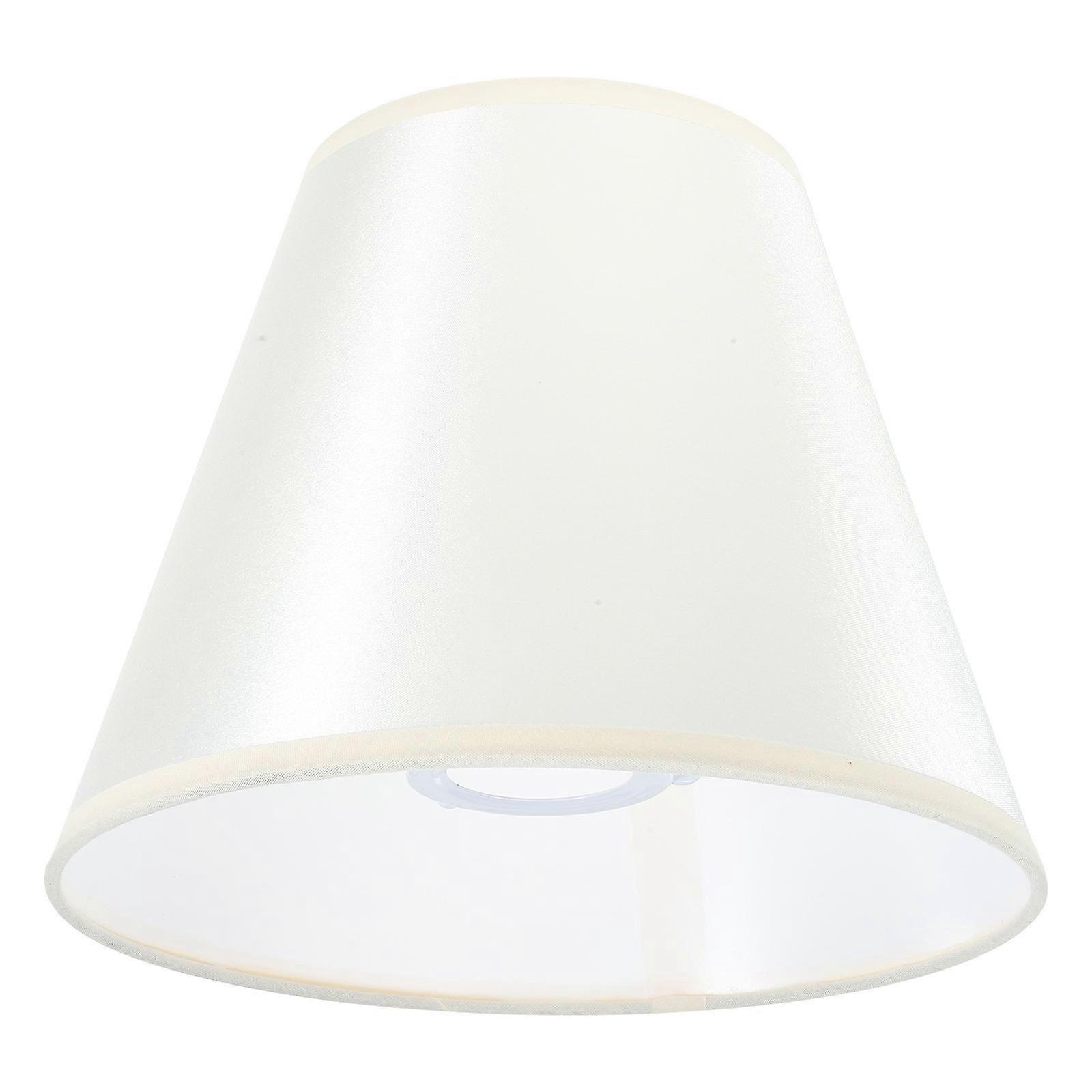 White Cloth Lampshade for Decor with Soft Light Transmission and Delicate Texture E27 E14 Base Fits Wall Lamp Desk Lamp 6.3 Inches