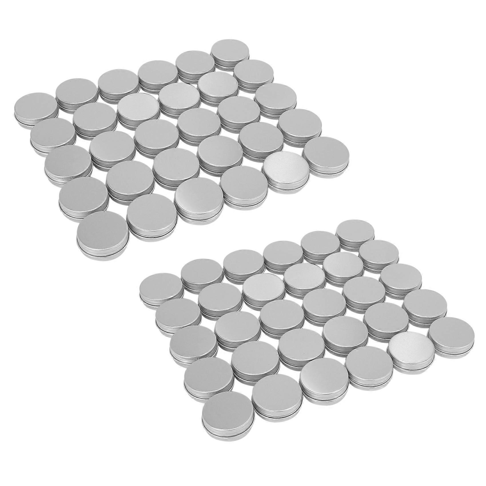 60 Pack Screw Top Lip Balm Tins Containers Lids (1Oz)