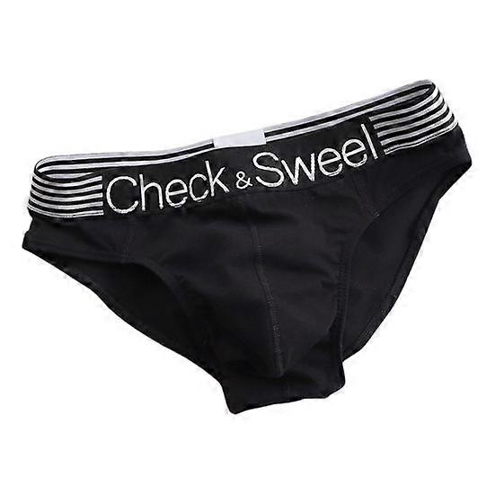 Men Triangle Underwear Briefs Solid Color Print Shorts Wide-Brimmed Breathable Loose Letter Teen Underpants for Daily Wear And Sleep