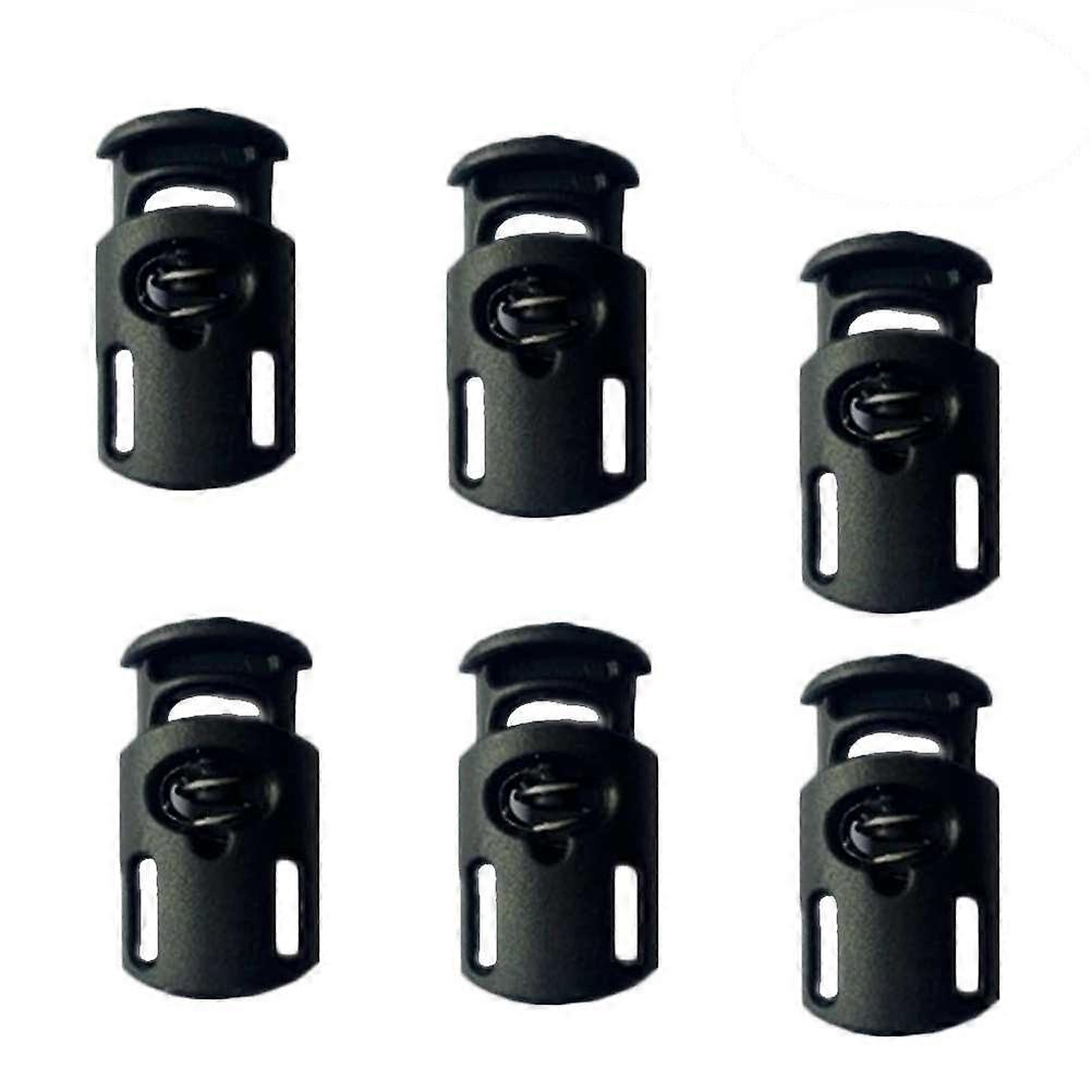 Single Hole Spring Stop Cord Lock 200Pcs For Outdoor Activities Black Keep Cord Tight And Secure