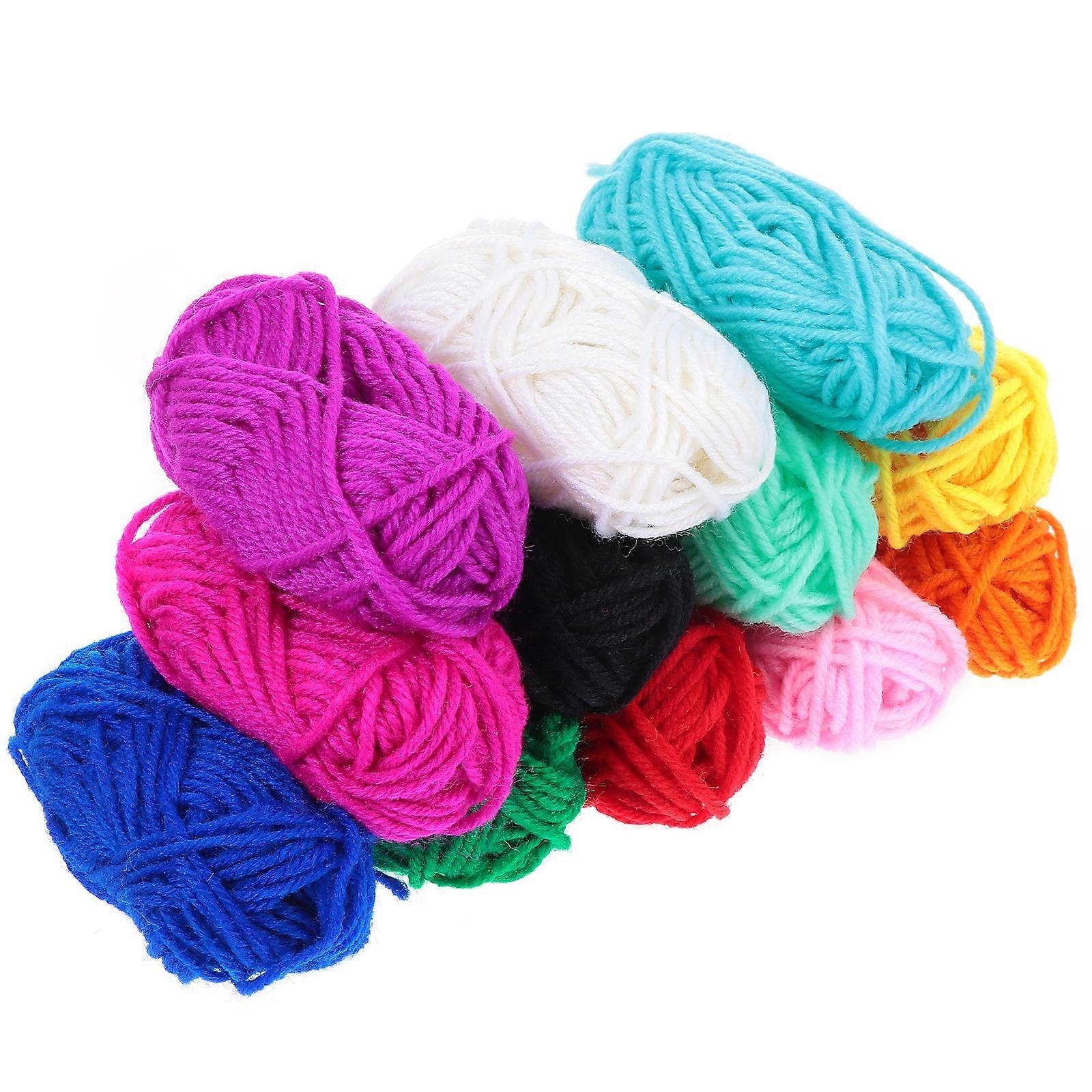 12 Rolls Acrylic Yarn Assorted Colors Ideal For Knitters Crocheters And DIY Enthusiasts