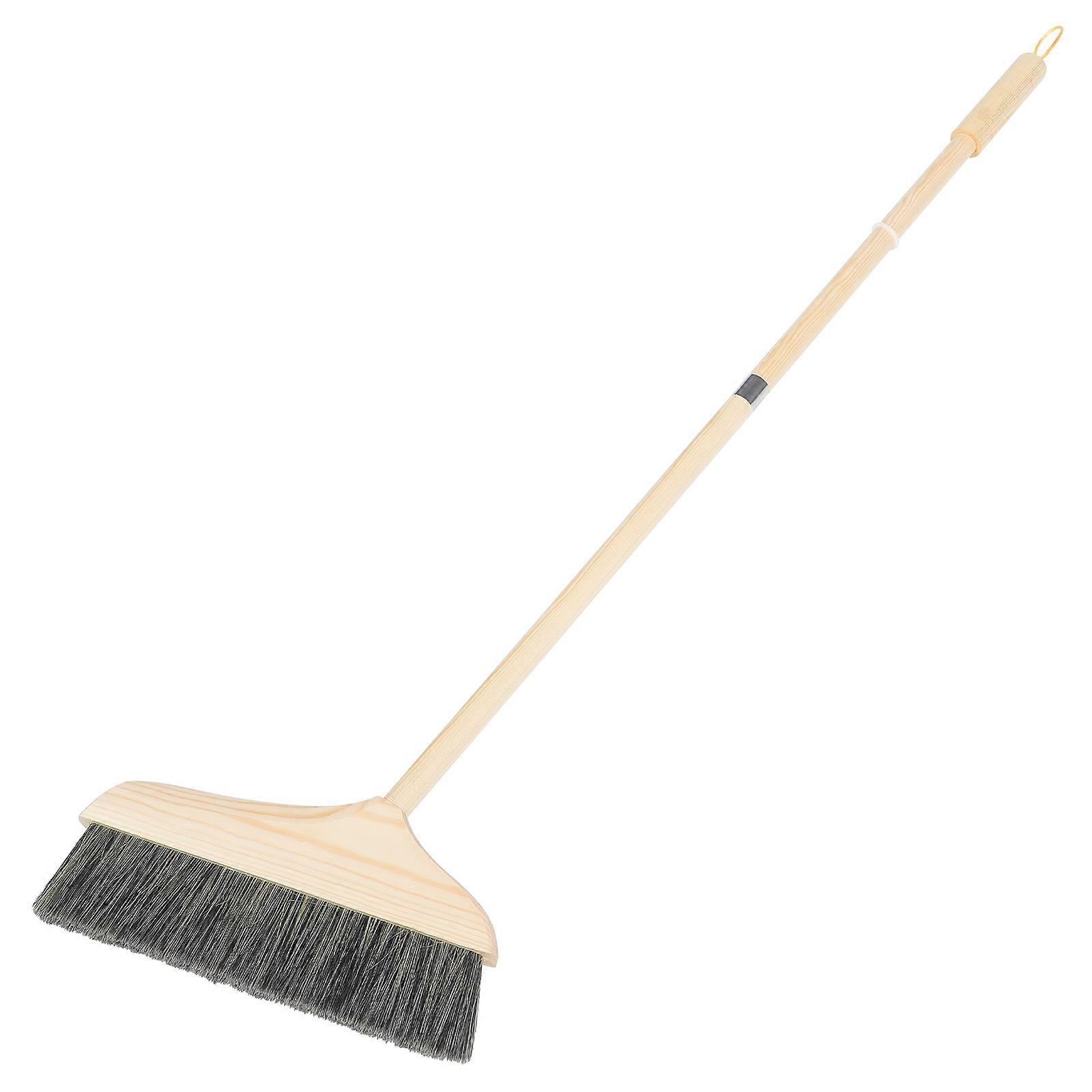 Khaki Long Handle Cleaning Brush with Soft Bristles for Home Use Portable and Durable Wood 16700293