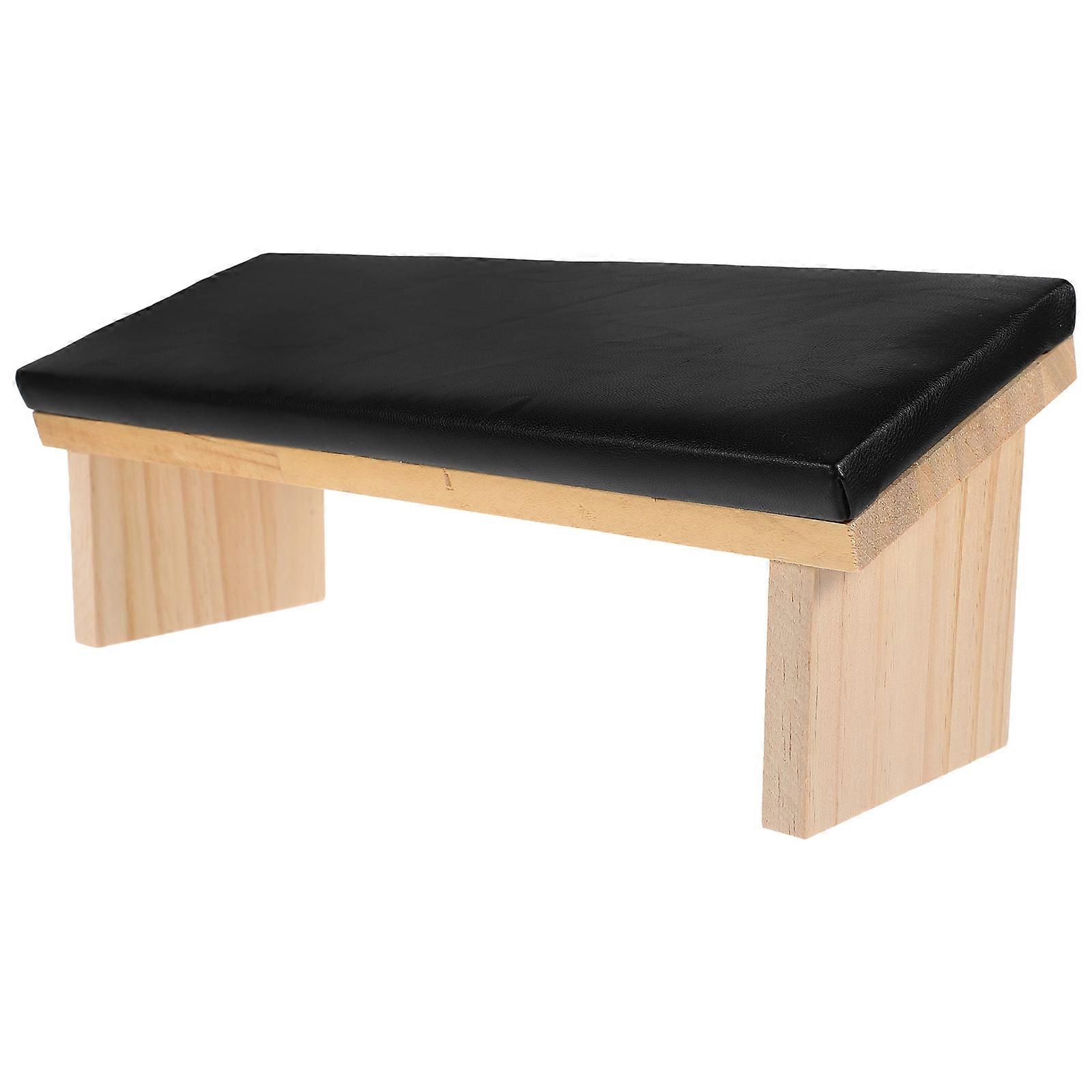 Durable Nail Art Arm Rest Hand Pillow with Faux and Wood for Comfortable Support