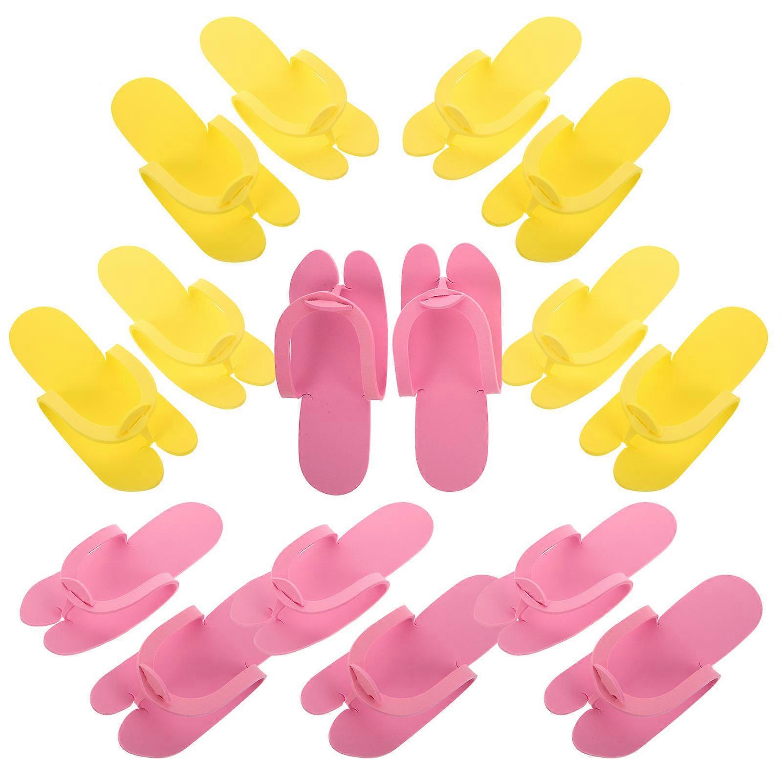 Assorted Color Disposable Slippers for Guests Spa Hotel Beauty Salon Comfortable EVA 10 Pcs
