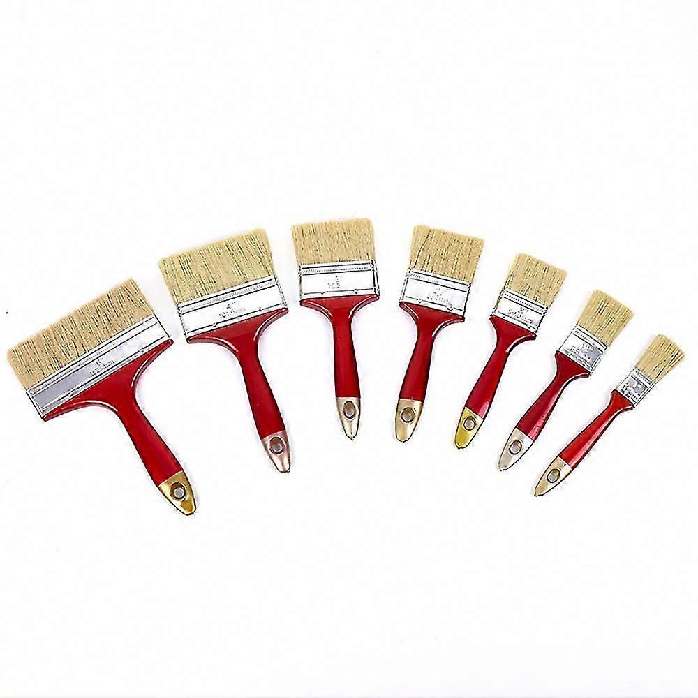 8-Piece Paint Brush Set for Painting, Staining & Cleaning - Flat Brushes in 8 Sizes