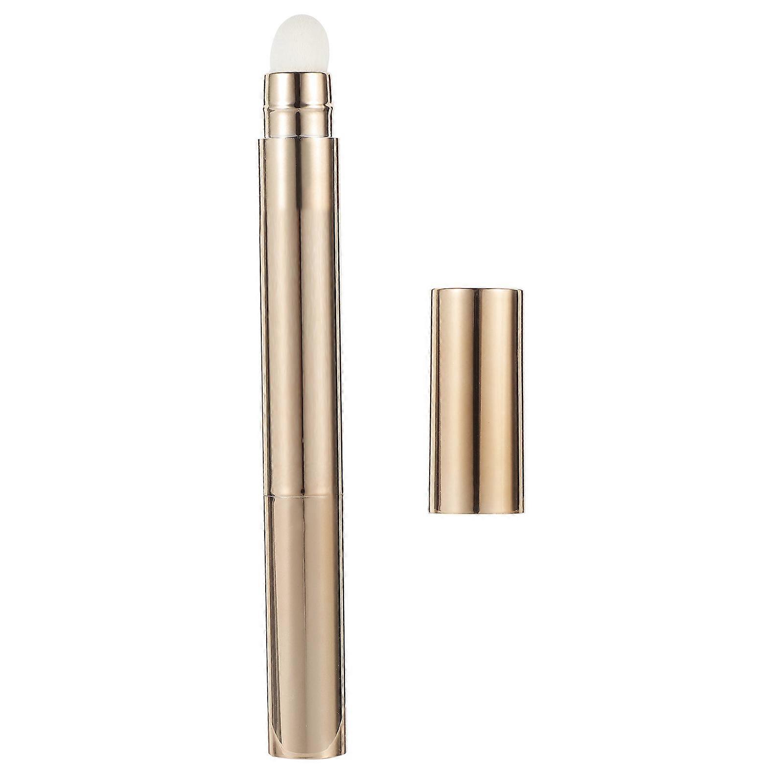 Dual Sided Eye Makeup Brushes Eyeshadow Application Three Dimensional Finish 5.1×0.5×0.5in Golden Makeup Essentials 1Set