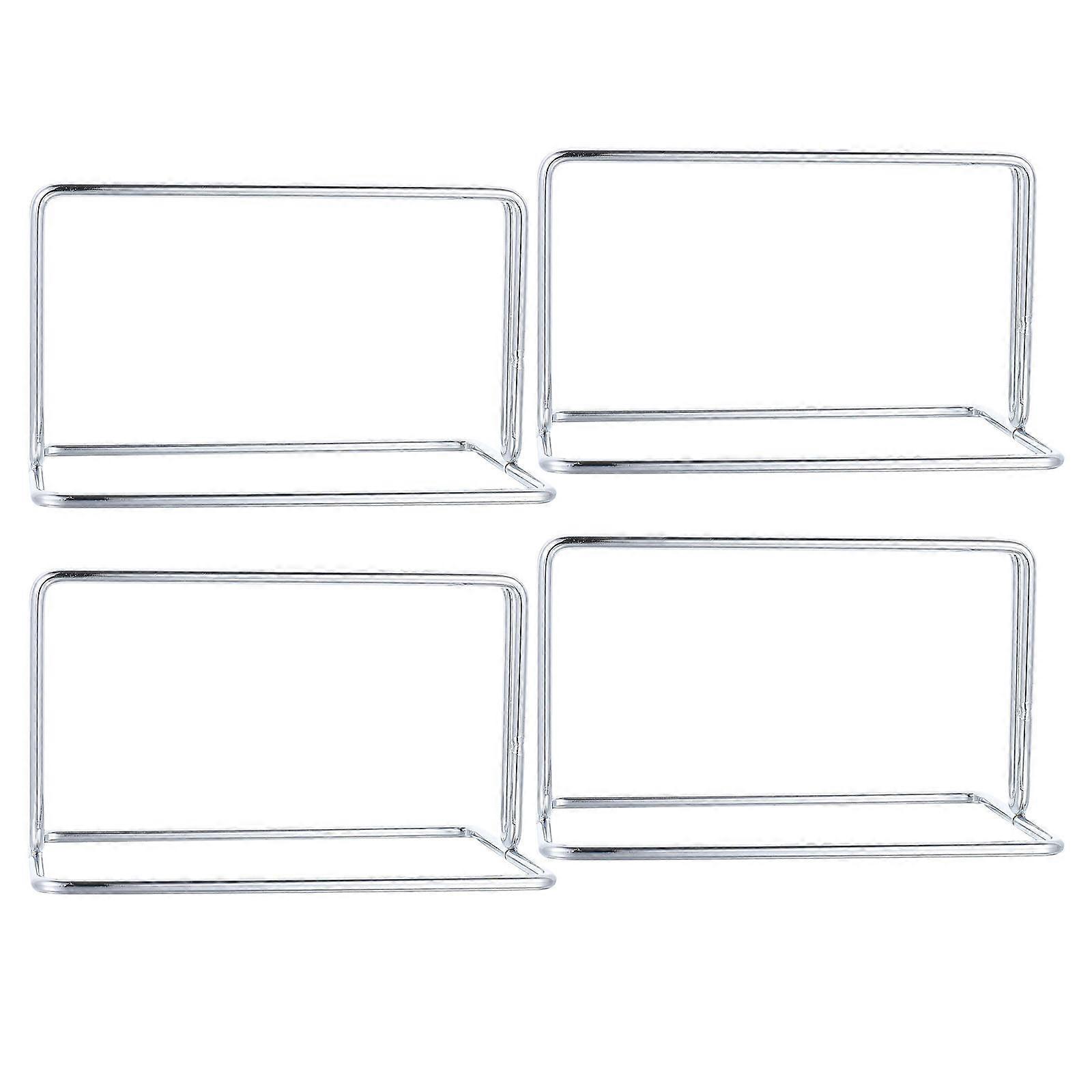 Metal Corner Brackets 4Set For Partition Holders Silver Non-slip Base Perfect For Office Workers