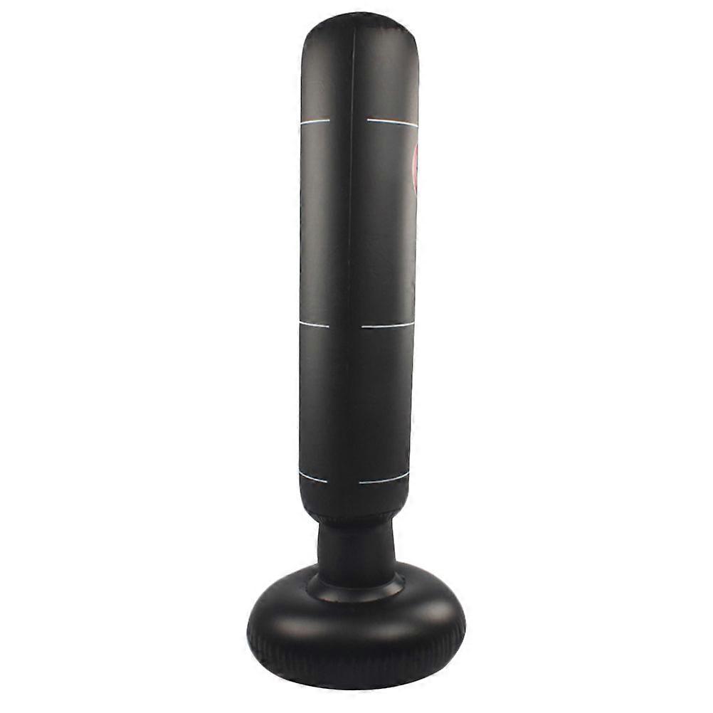 Inflatable Punching Bag for Kicking Made of PVC Black Color Suitable for Home Gym and Office 25.6x11.8x43.3 Inches
