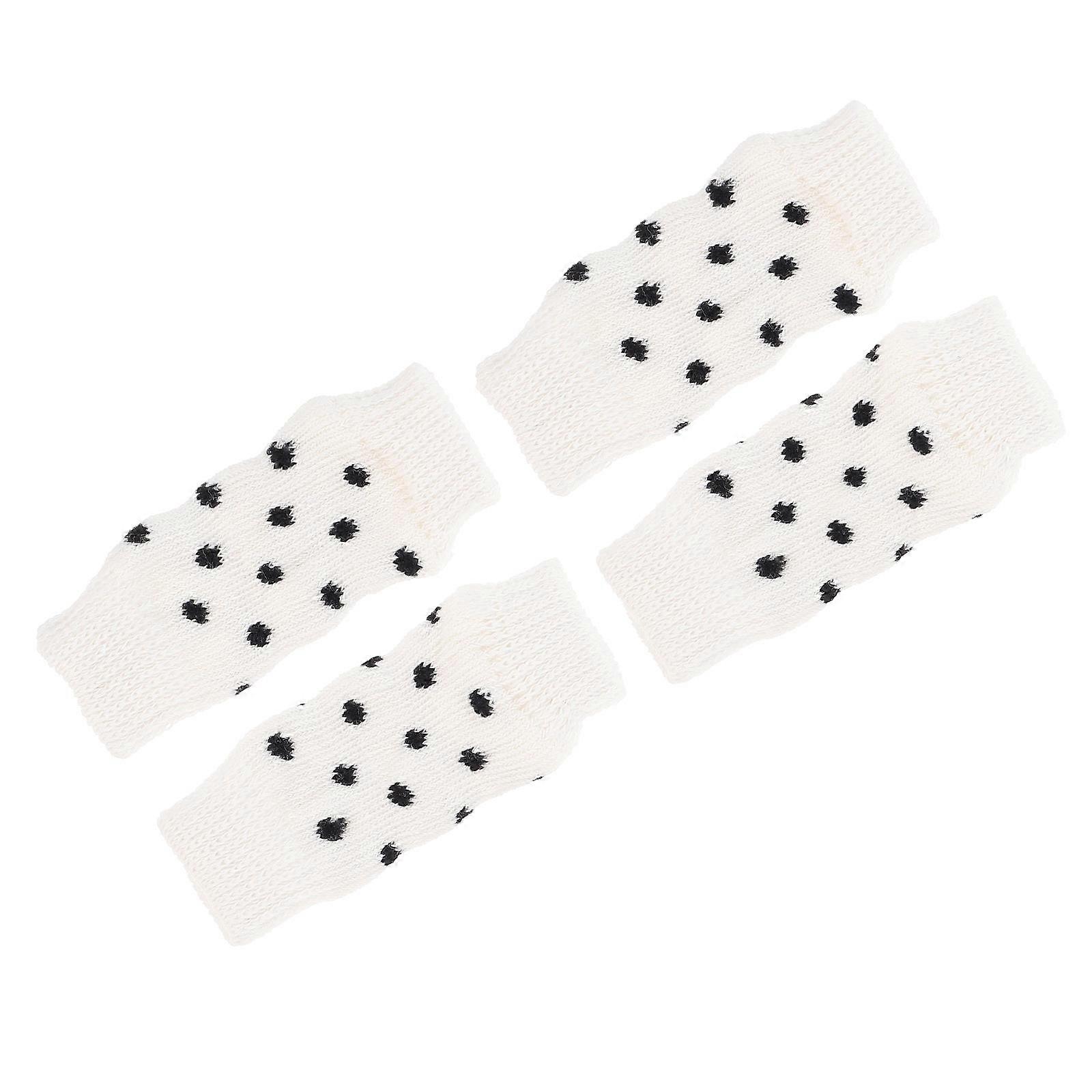Skin Friendly Pet Leg Warmers 4 Pack Warm Socks for Small Dogs Cute Puppy Socks Slip On Fashionable