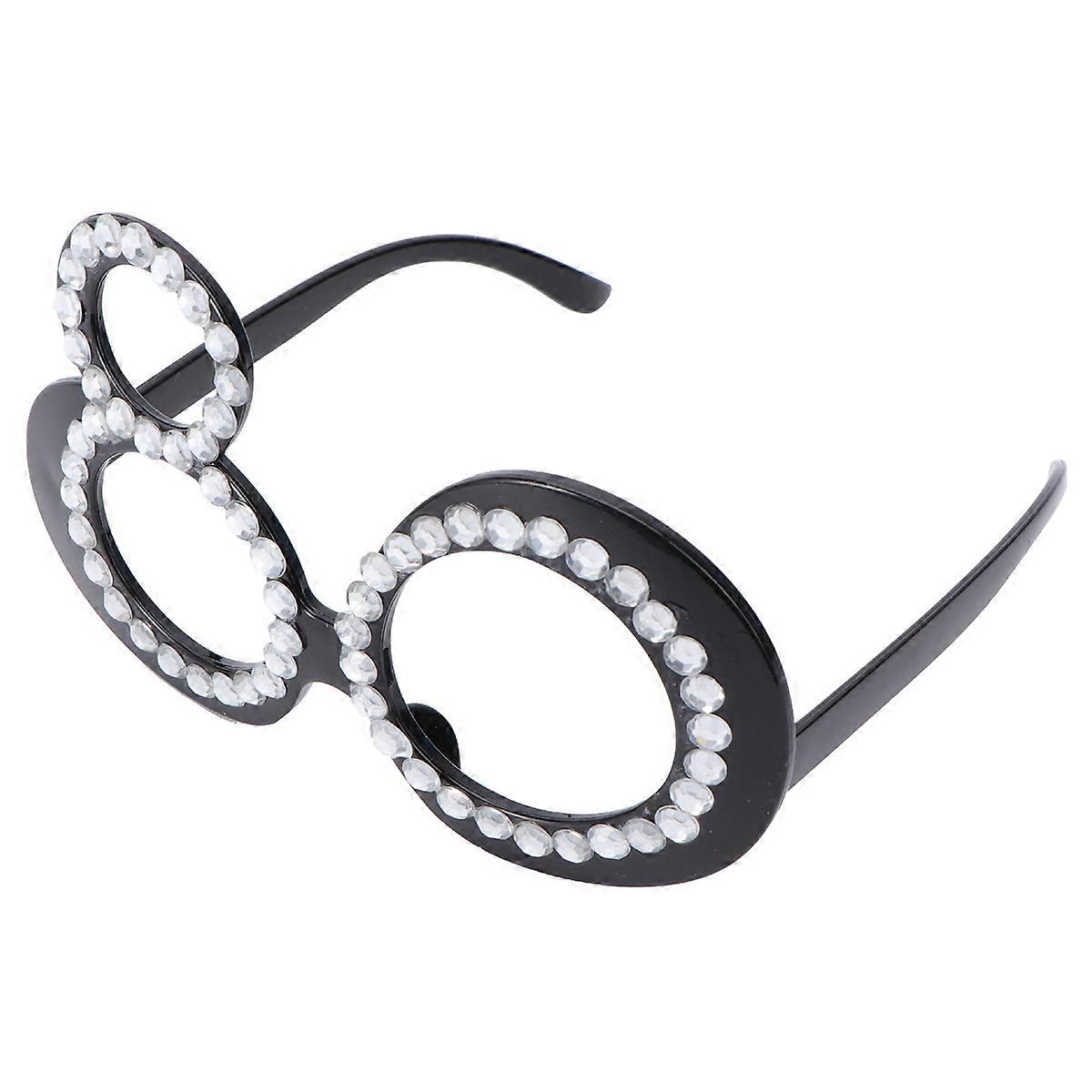 Funny Party Sunglass Digital Glasses Decor Party Performance Supplies Black 14X8Cm 1Pcs