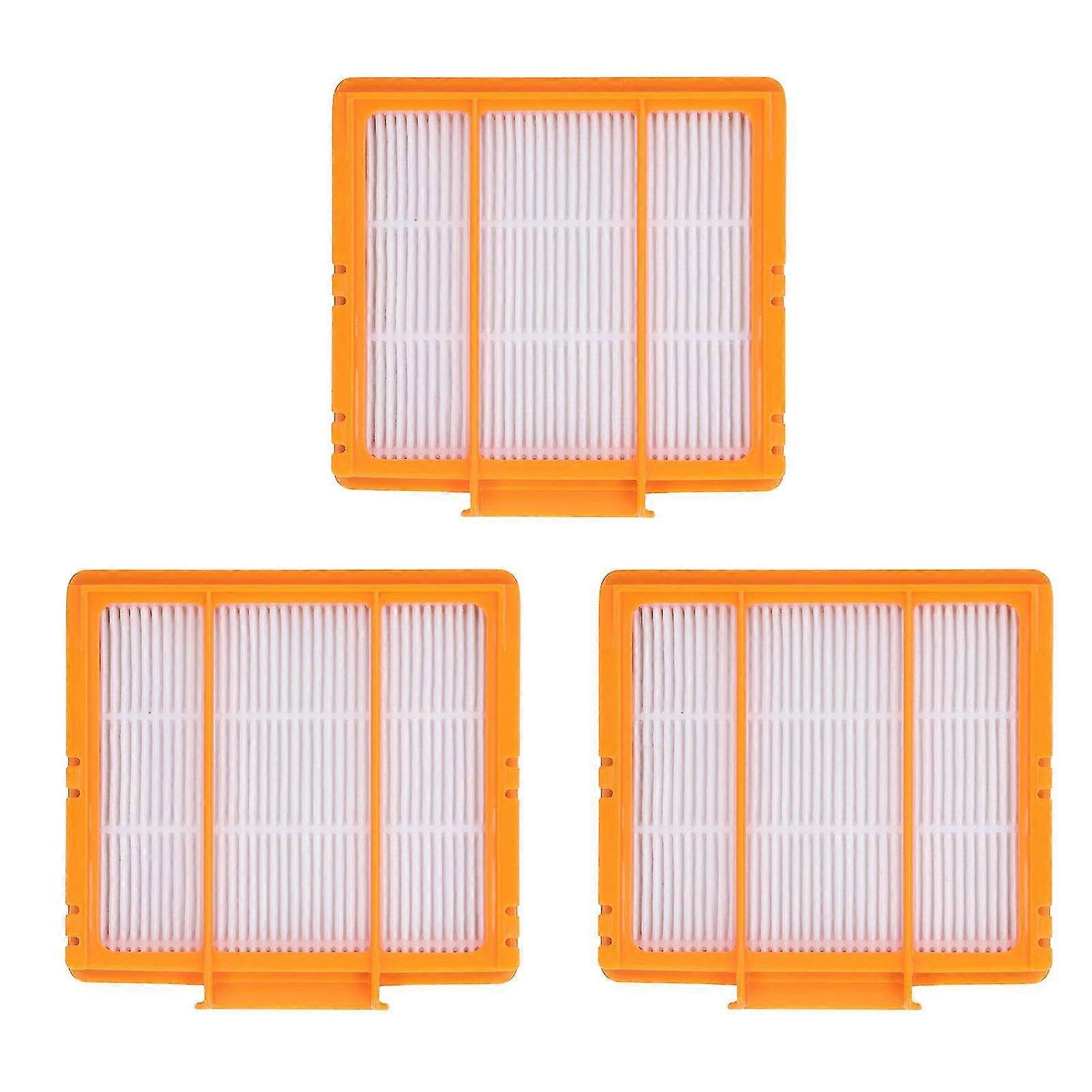 3PCS High Efficiency Particulate Air Filter Elements for Shark AV2501AE Sweeping Robot - Compatible Replacement Accessories in Orange
