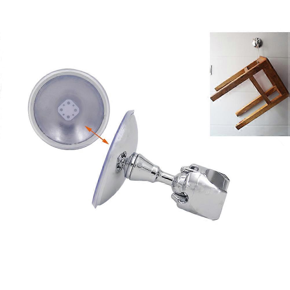 Shower Head Holder for Bathroom Use with Silver Adjustable Suction Bracket