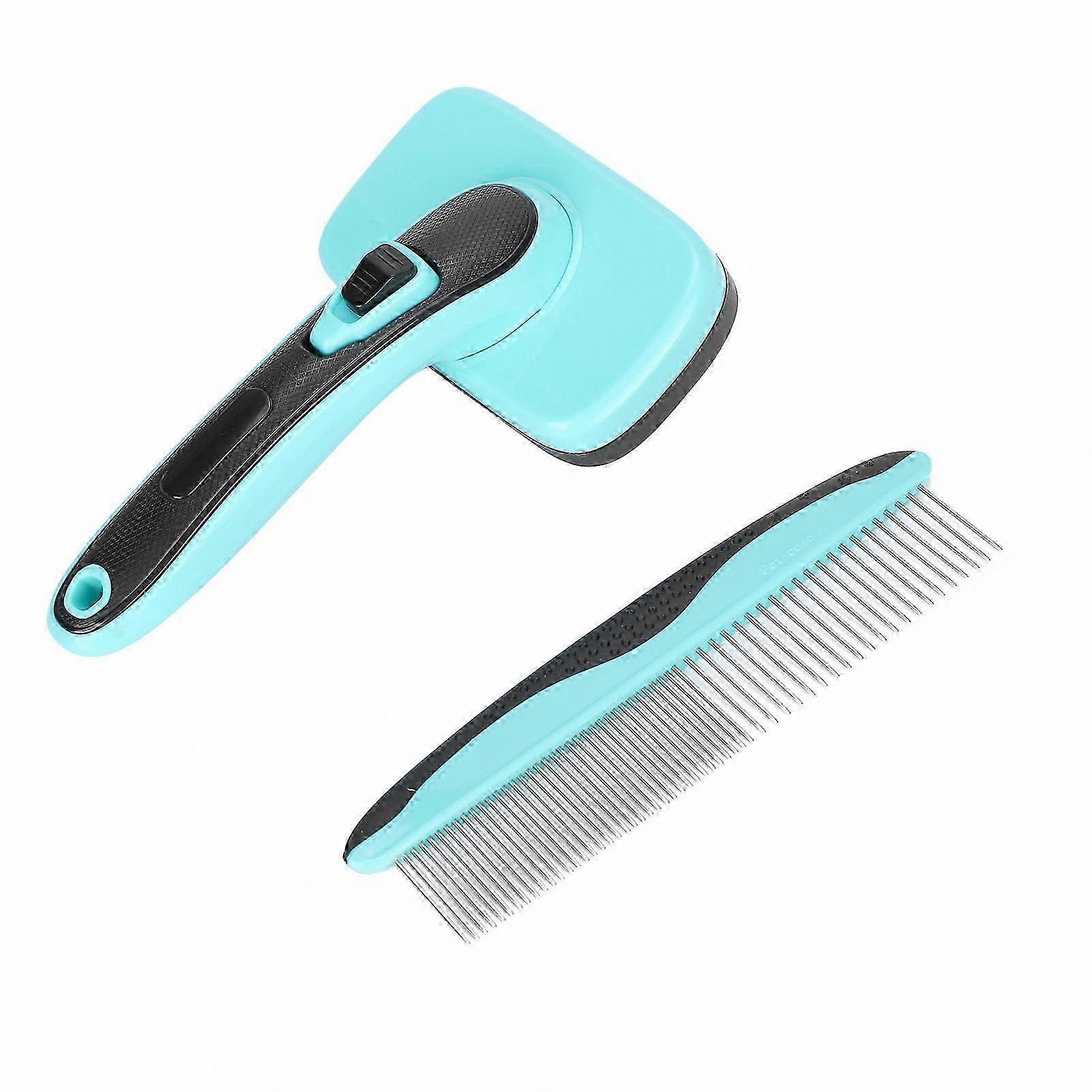 Retractable Slicker Comb and Dematting Tool for Dog & Cat Grooming