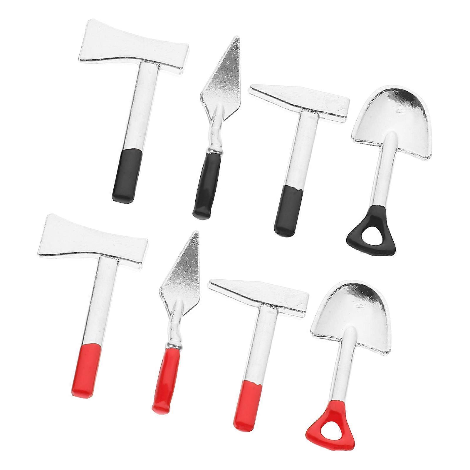 Mini Garden Tools for Decor Made of Alloy in Assorted Color Classic Retro Style 8Pcs
