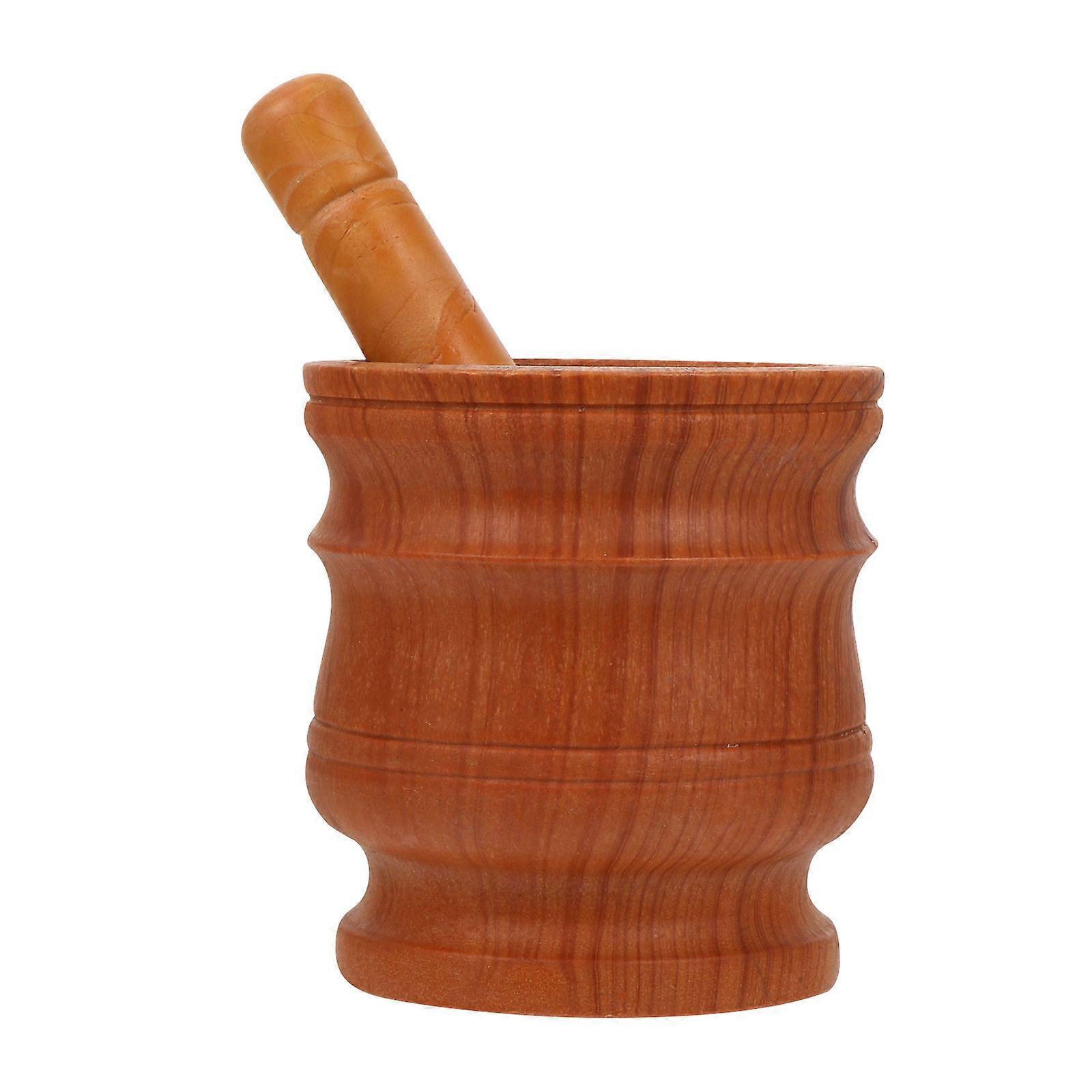 Garlic Grinding Kitchen Gadget 1 Set Chocolate PP Round Simple Design For Cooking Enthusiasts